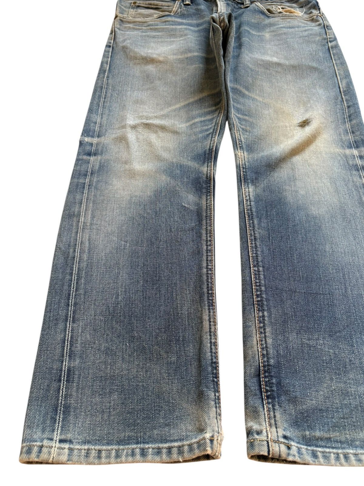 Lee Vintage Lee 101 Selvedge Mud Wash Distressed Jeans Size US 32 / EU 48 - 7 Thumbnail