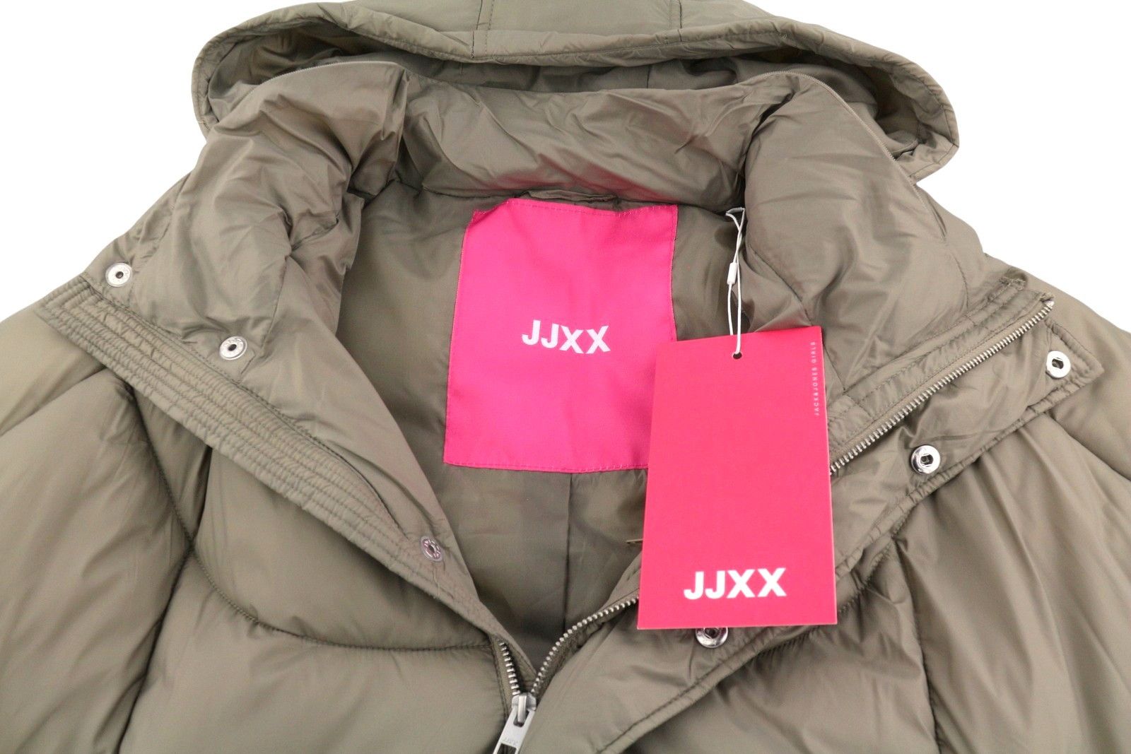 Jack & Jones SAGA NYLON QUILTED L Brindle Padded Hidden Hood 88022 Size L / US 10 / IT 46 - 6 Thumbnail
