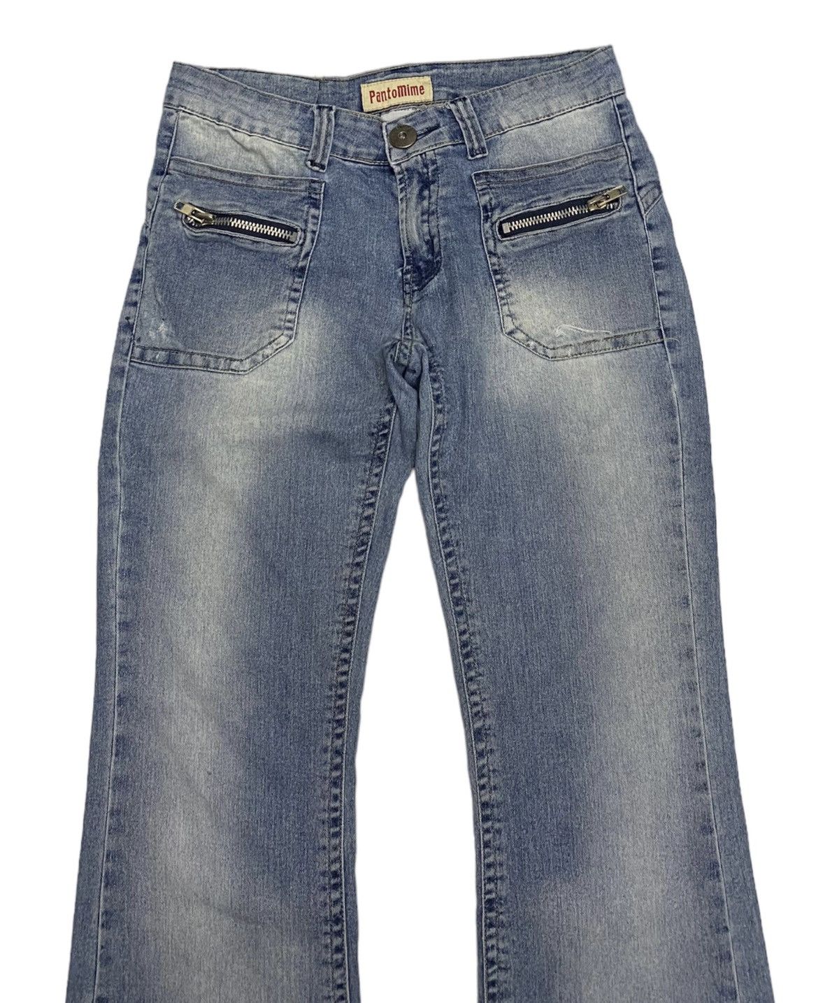 If Six Was Nine FLARE JEANS PANTOMIME ZIPPER POCKET DISTRESSED FLARED JEANS Size US 30 / EU 46 - 5 Thumbnail