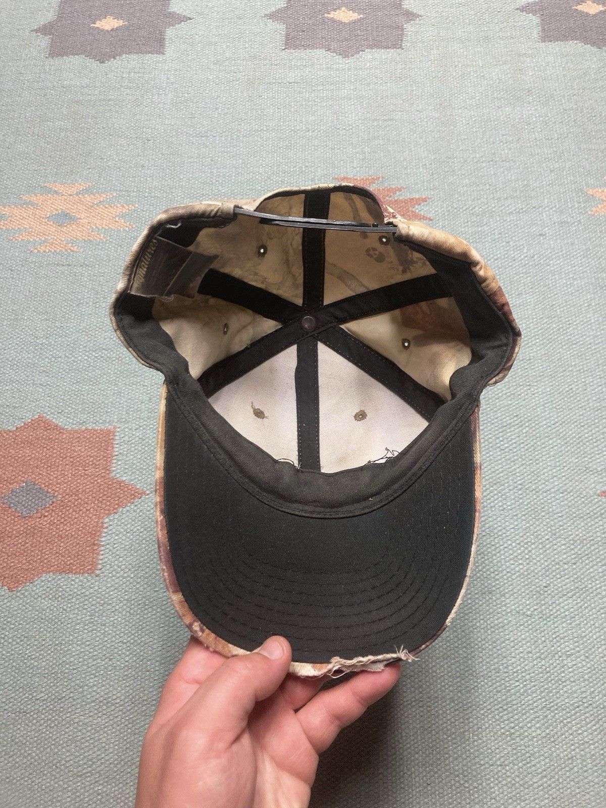 Vintage Vtg SnapBack hat camo fusion 3D camouflage distress hunting Size ONE SIZE - 6 Thumbnail