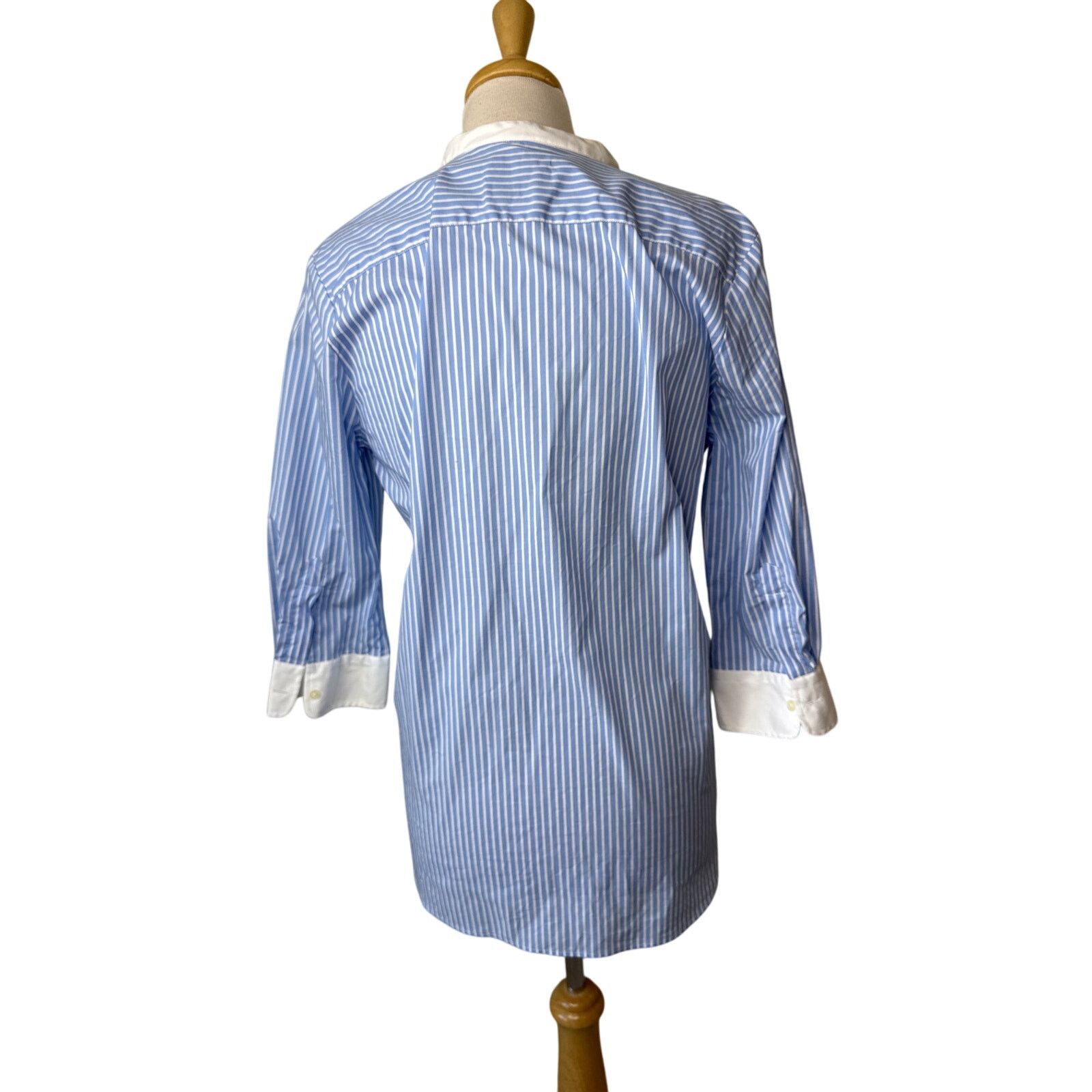 Other TUCKERNUCK The Shirt by Rochelle Behrens Blue White Blouse M Size M / US 6-8 / IT 42-44 - 5 Thumbnail