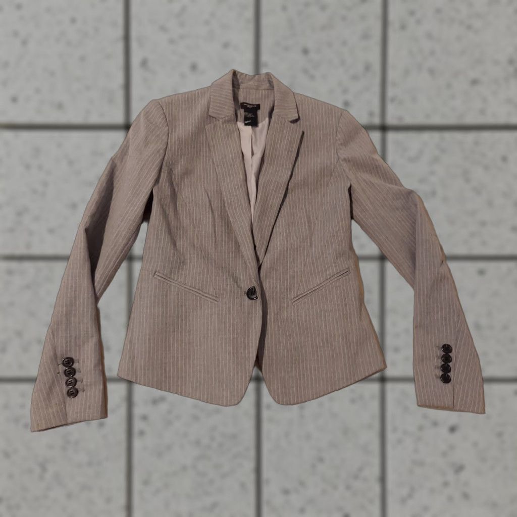 Ann Taylor Ann Taylor Womens Blazer 2P Petite Gray Jacket Size XS / US 0-2 / IT 36-38 - 1 Thumbnail