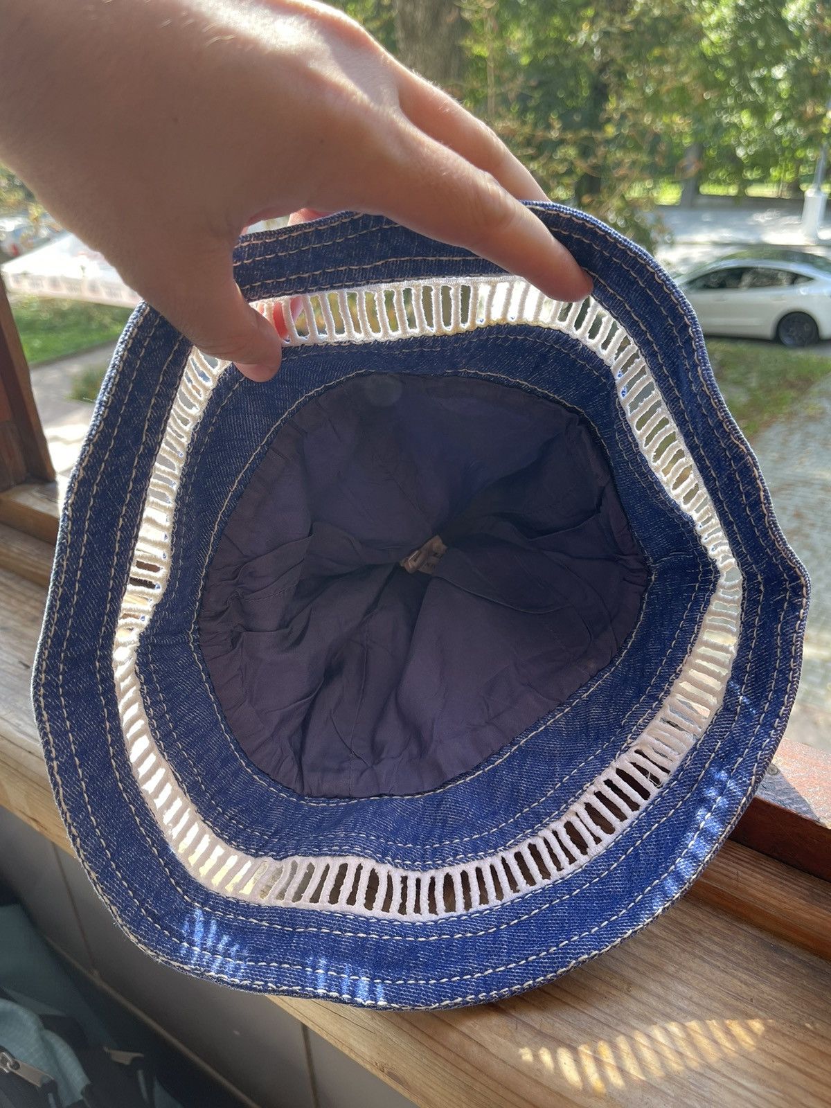 Vintage Vintage 90s bucket hat blue jean Size ONE SIZE - 3 Thumbnail