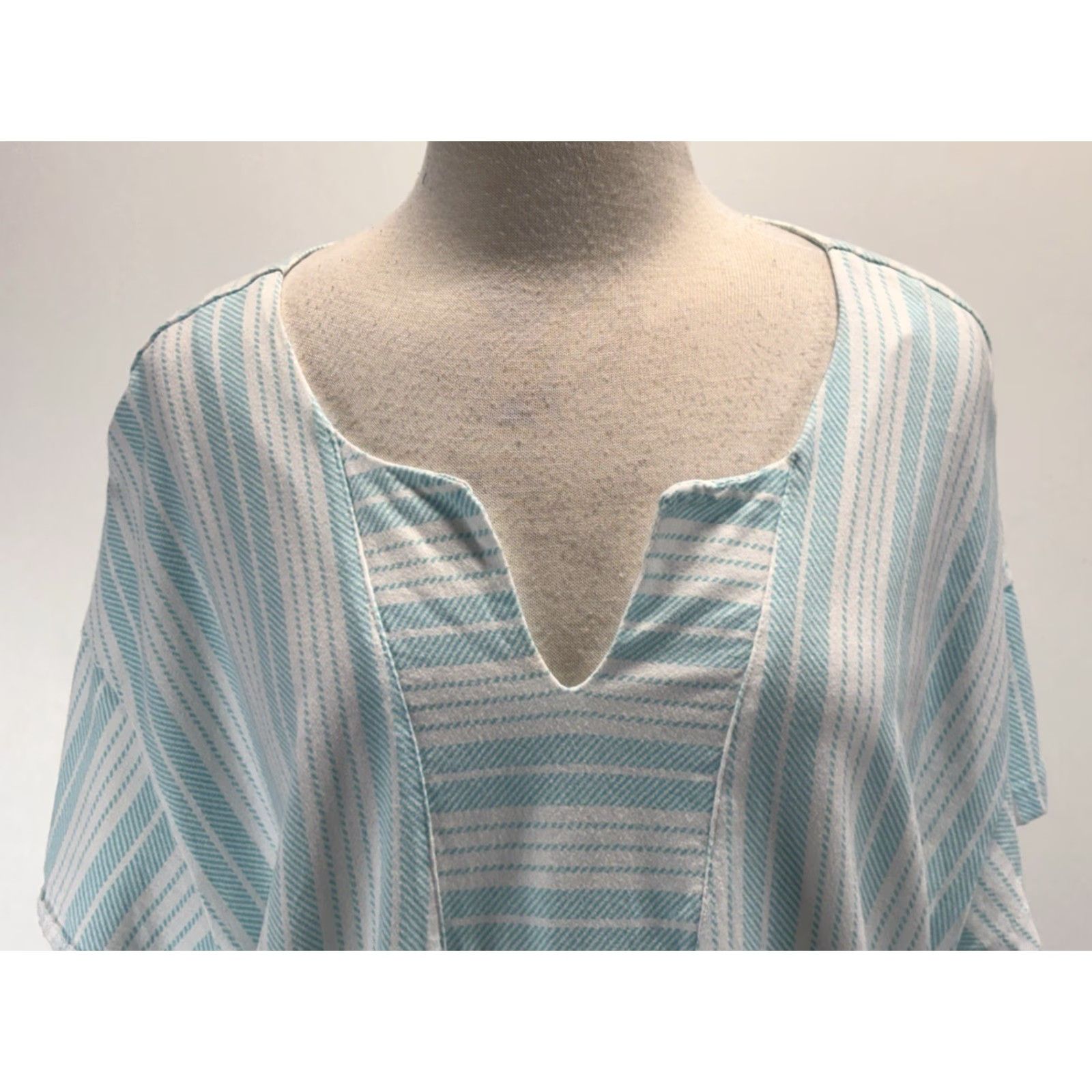 Vintage VINTAGE Stan Herman Striped Kaftan Dress Women’s L Blue White Pockets Size L / US 10 / IT 46 - 5 Thumbnail