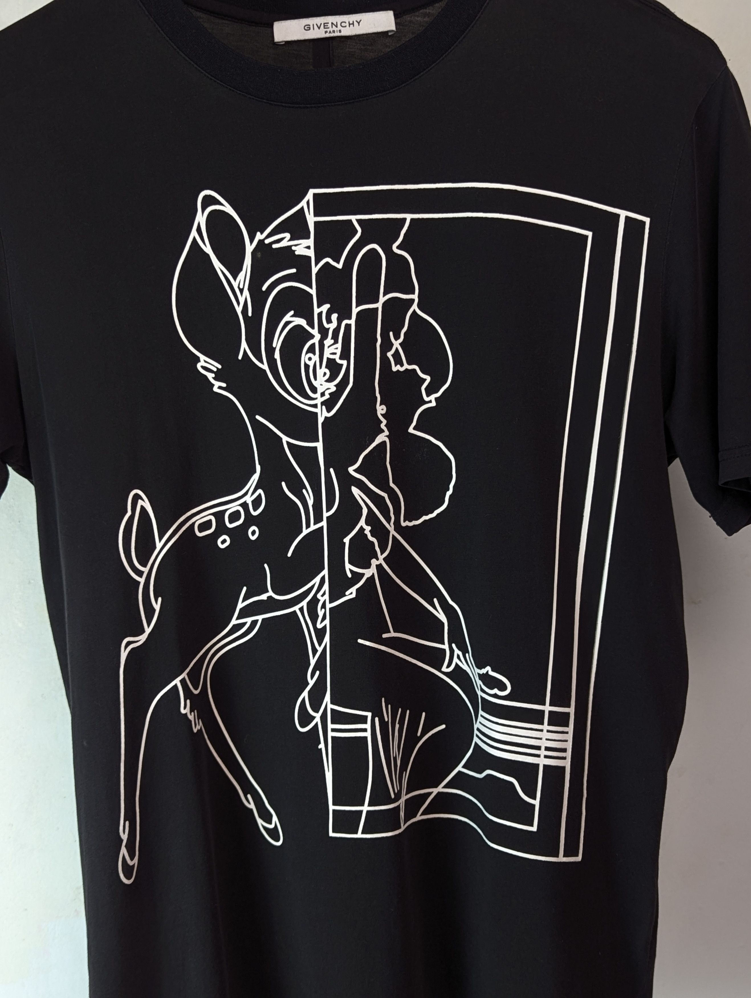Givenchy GIvenchy white outline bambi cotton t shirt S oversized Size US S / EU 44-46 / 1 - 3 Thumbnail