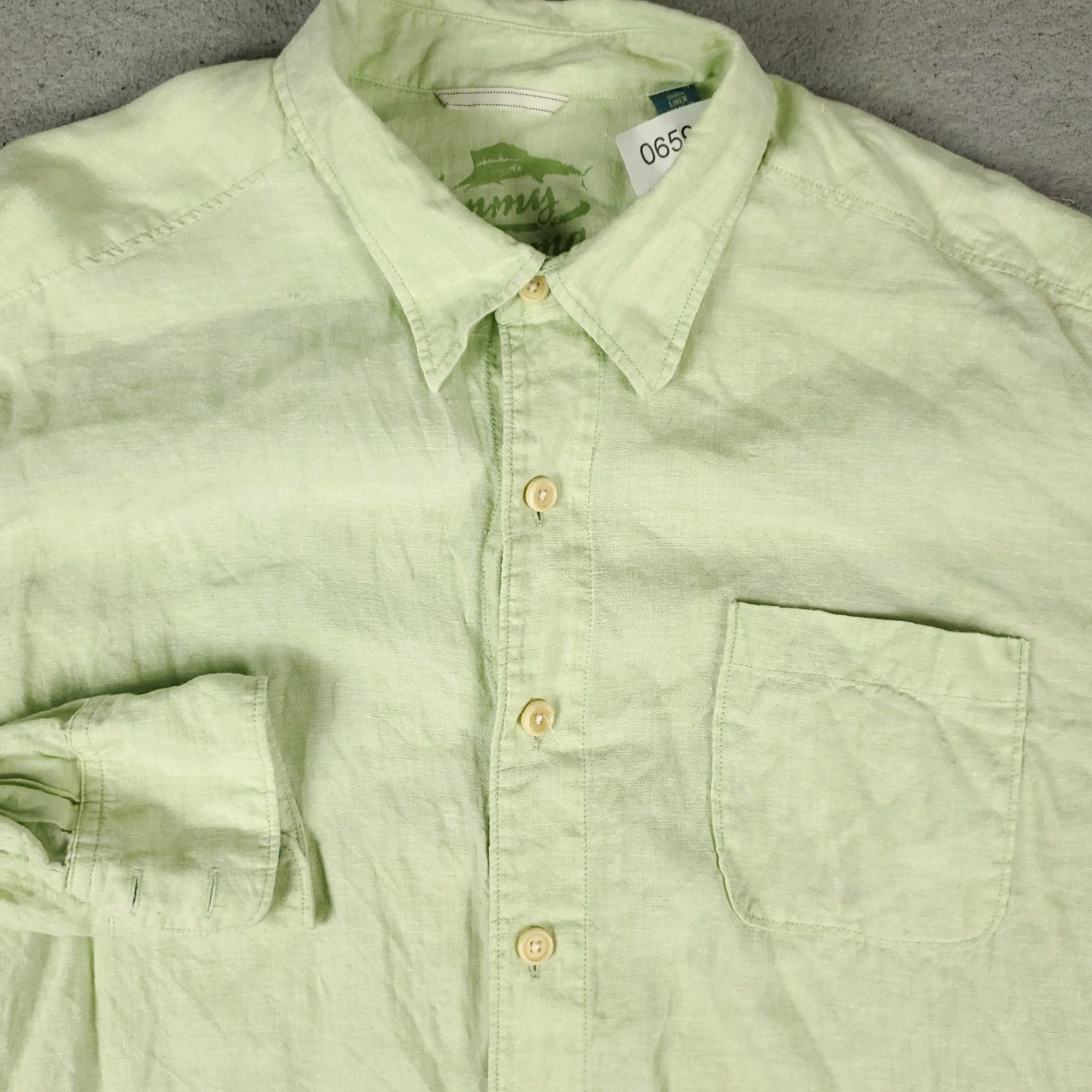 Tommy Bahama Tommy Bahama Shirt Mens XL Green Linen Button-Up Long Sleeve Shirt - Button Up, Linen, Green, Tommy Bahama, Mens, XL Size US XL / EU 56 / 4 - 2 Thumbnail