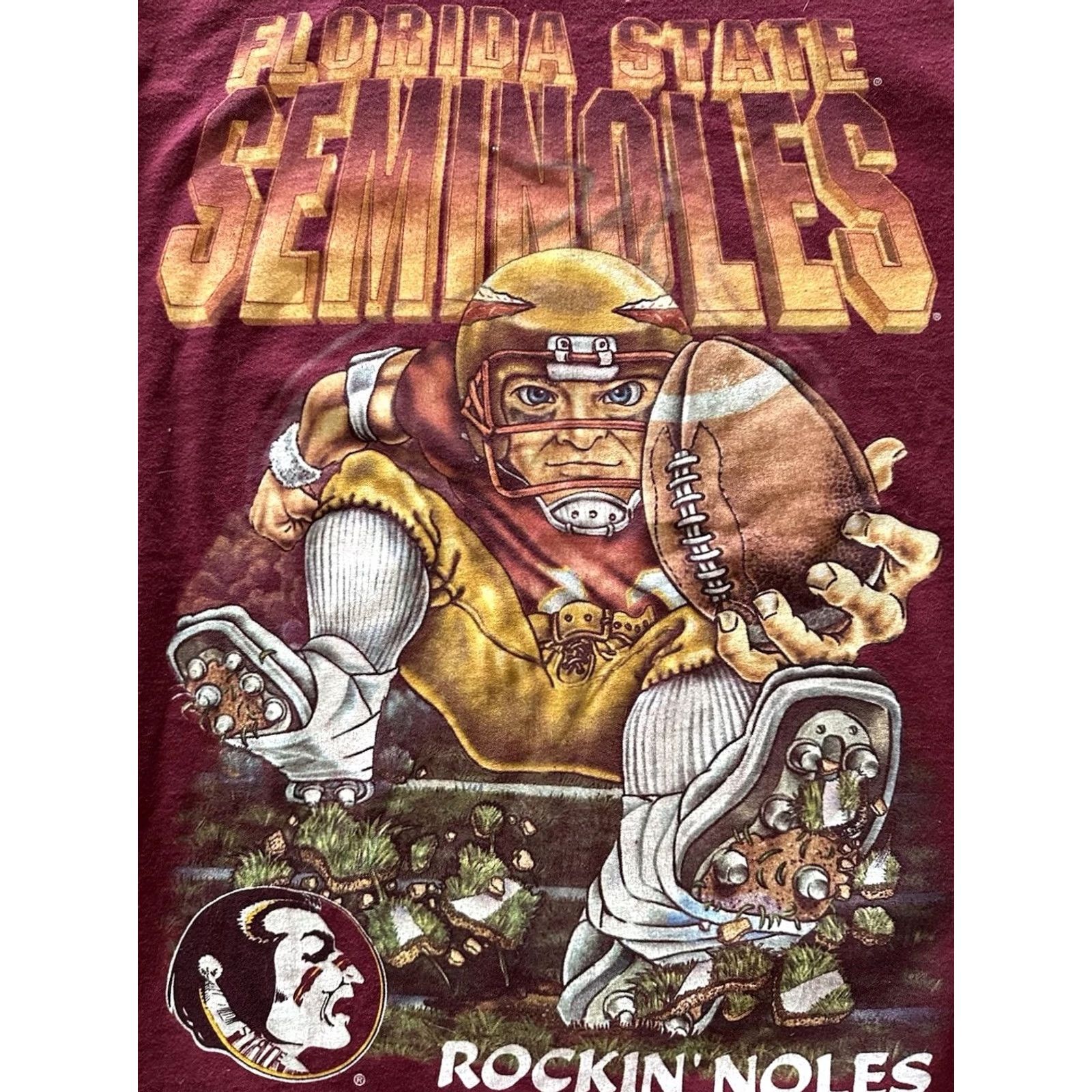 Salem Sportswear VINTAGE Salem Sportswear Florida State Seminoles FSU Shirt Maroon L NCAA 90s Mens Short Sleeve Crew Neck Cotton T-Shirt Size US L / EU 52-54 / 3 - 2 Thumbnail