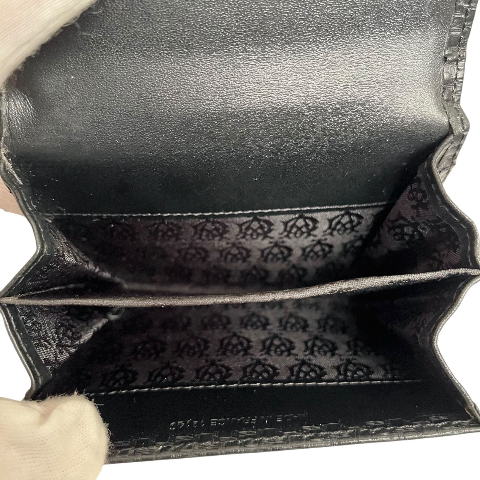Alfred Dunhill Dunhill Micro D-Eight Black Leather Card Holder Coin Case Size ONE SIZE - 5 Thumbnail