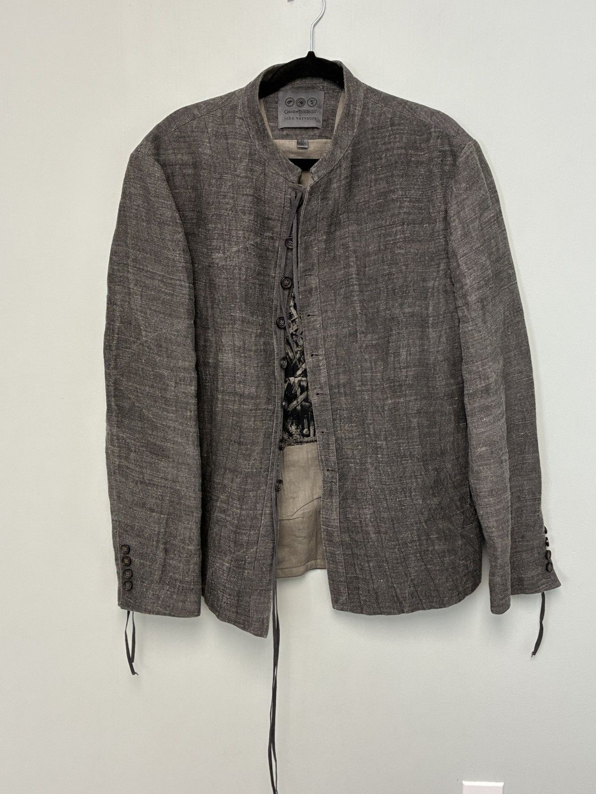 John Varvatos Dragonstone Linen Jacket GOT Game Of Thrones EU 52 USA 42 Size US L / EU 52-54 / 3 - 7 Thumbnail