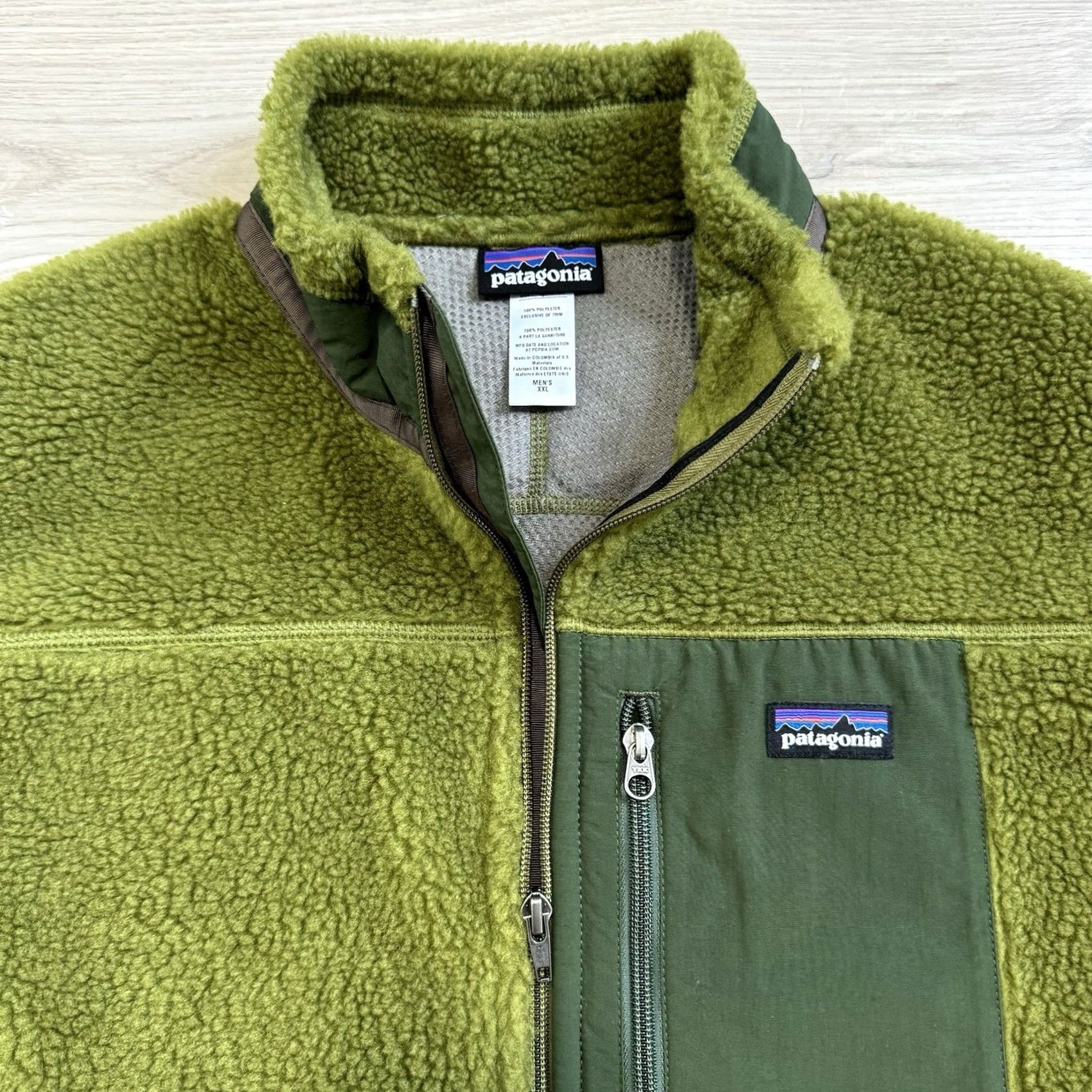Patagonia Patagonia Retro X Vest Mens Green Deep Pile Sherpa Fleece Zip Front Gilet XXL Size US XXL / EU 58 / 5 - 2 Thumbnail