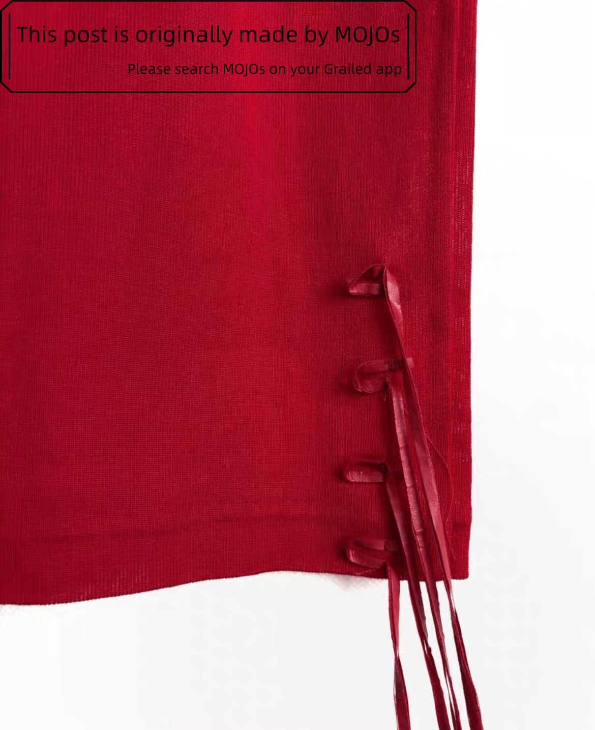 Dior Dior Homme 02SS Red Leather Stripe Tank Top mojos Size US S / EU 44-46 / 1 - 6 Thumbnail