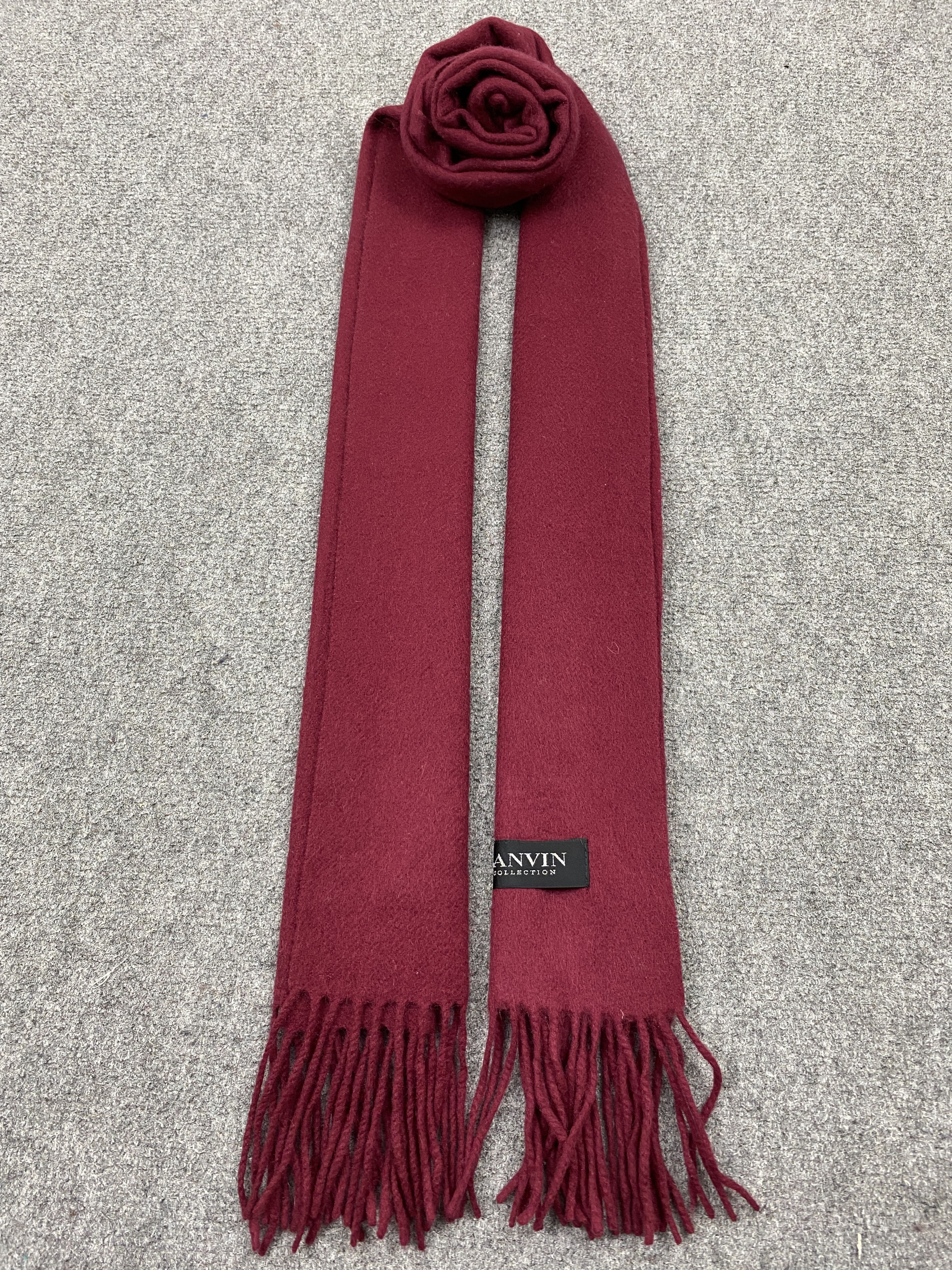 Lanvin × Vintage Lanvin Cashmere Scarf / Muffler / Neckwear -SC0118 Size ONE SIZE - 1 Thumbnail