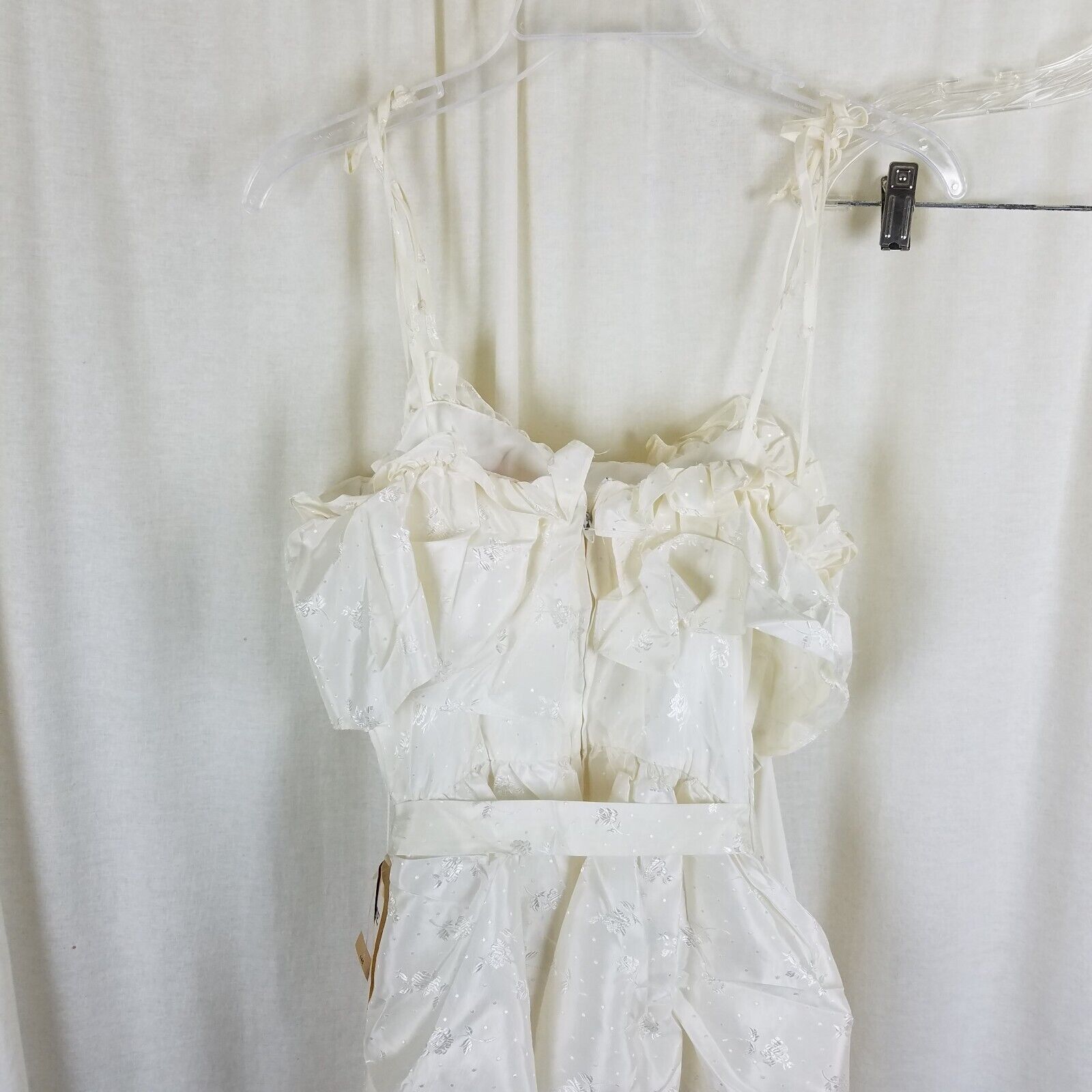 Vintage Tiered Ruffled Lace Short Maxi Dress Victorian Diamonds Run Size S / US 4 / IT 40 - 8 Thumbnail