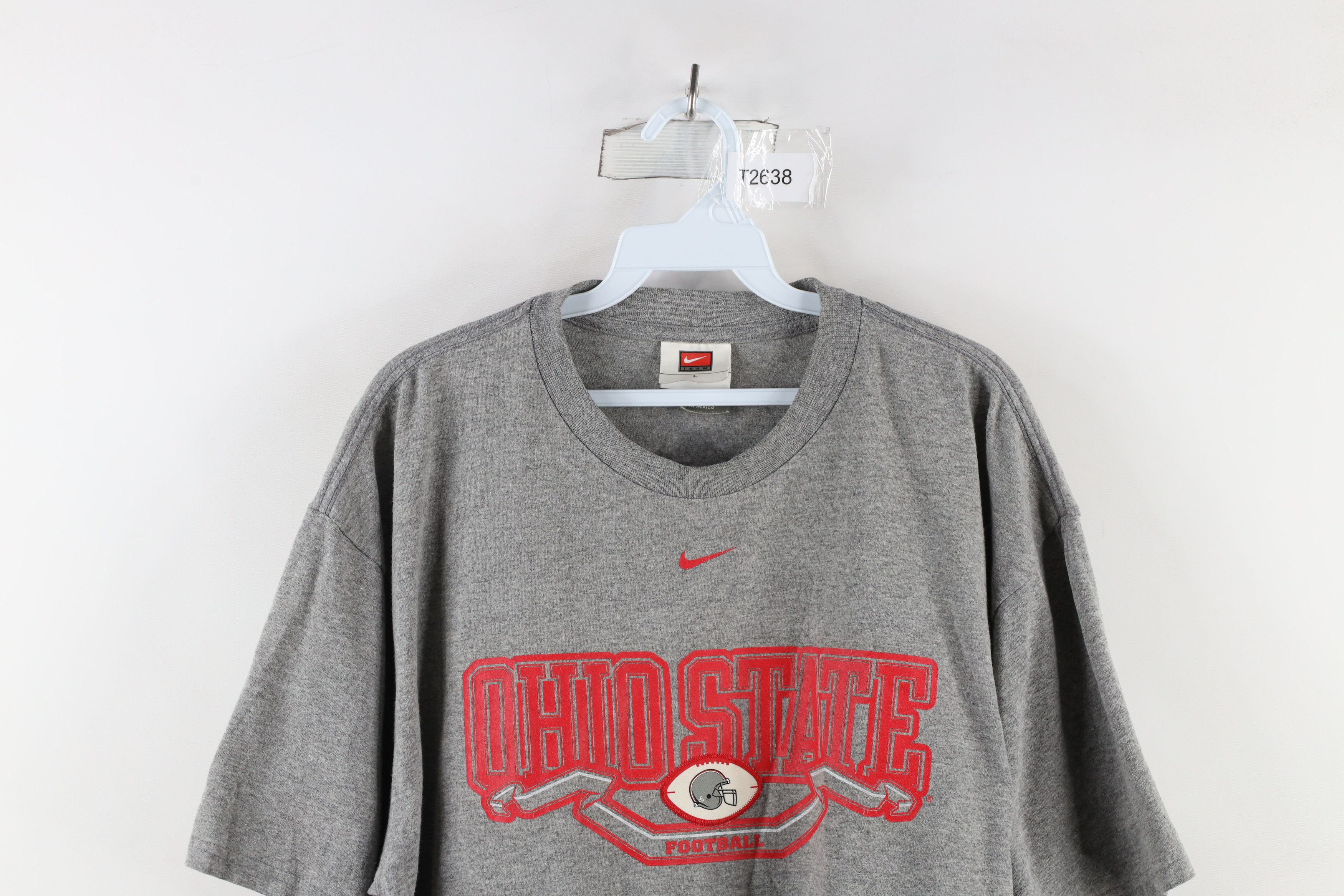Nike × Vintage Vintage Nike Swoosh Ohio State University Football T-Shirt Size US L / EU 52-54 / 3 - 2 Thumbnail