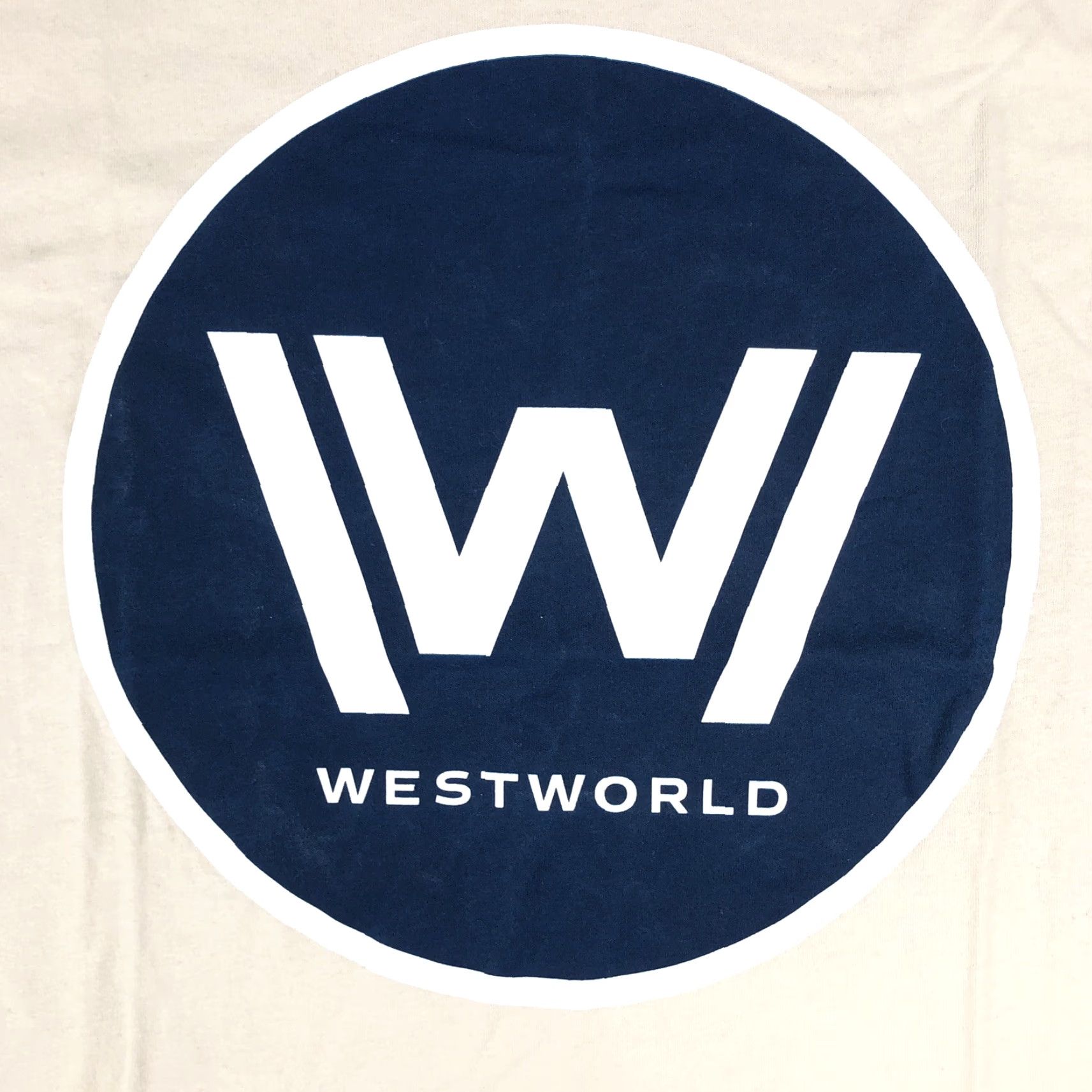 Next Level WESTWORLD Shirt Men Medium Gray Blue Tee Spell Out Big Logo HBO TV Show Promo Size US M / EU 48-50 / 2 - 3 Thumbnail