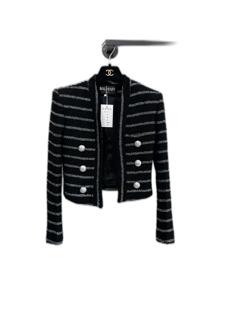 Balmain Balmain Striped Woven Jacket Size 34 Size XS / US 0-2 / IT 36-38 - 1 Thumbnail