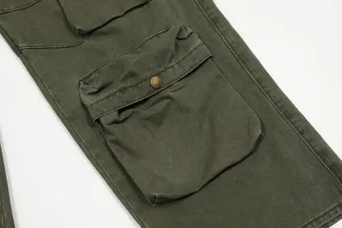 Japanese Brand Cargo Pants Streetwear Multi Pocket Straight Baggy Size US 29 - 6 Thumbnail