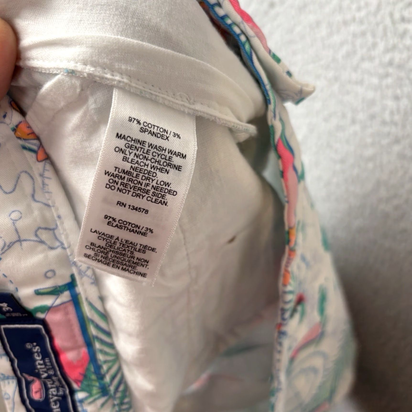 Vineyard Vines Vineyard Vines Shorts Mens 34 Floral Print Sailboat Preppy 7" Inseam Chino Cotton Spandex White Mens Regular Vintage: No Size US 34 / EU 50 - 7 Thumbnail