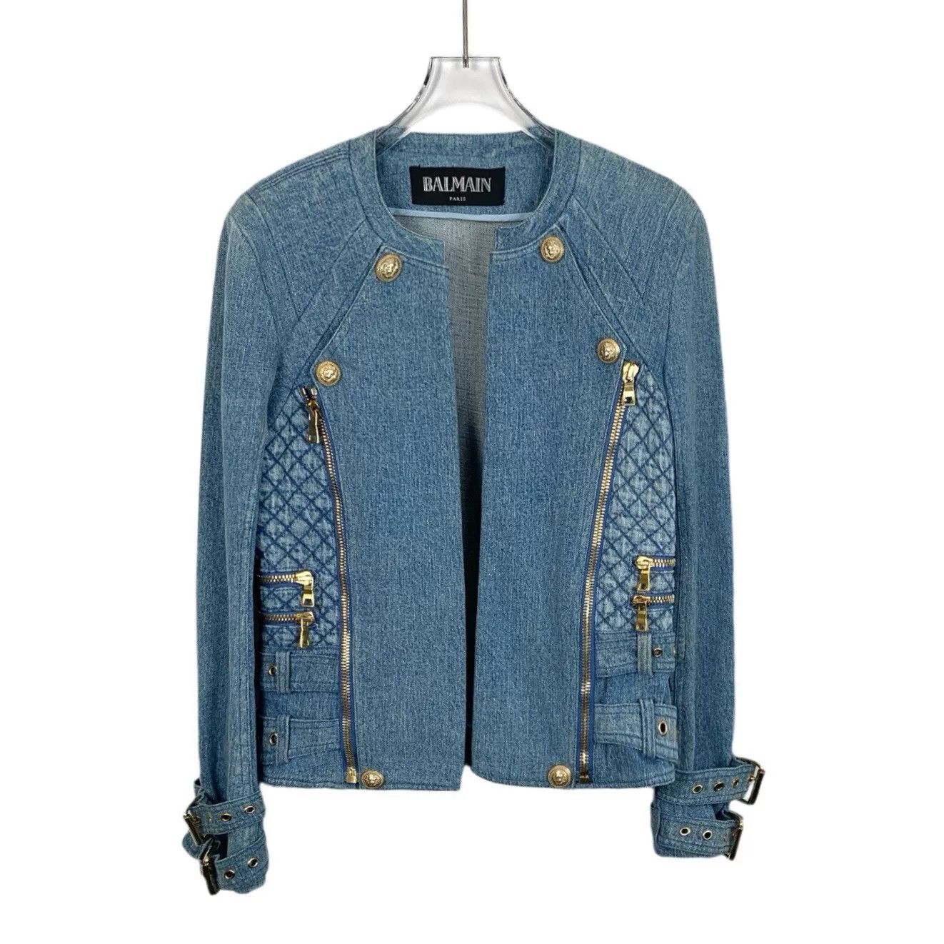 Balmain Balmain Blue Gold Button Denim Jacket Size XS / US 0-2 / IT 36-38 - 1 Thumbnail