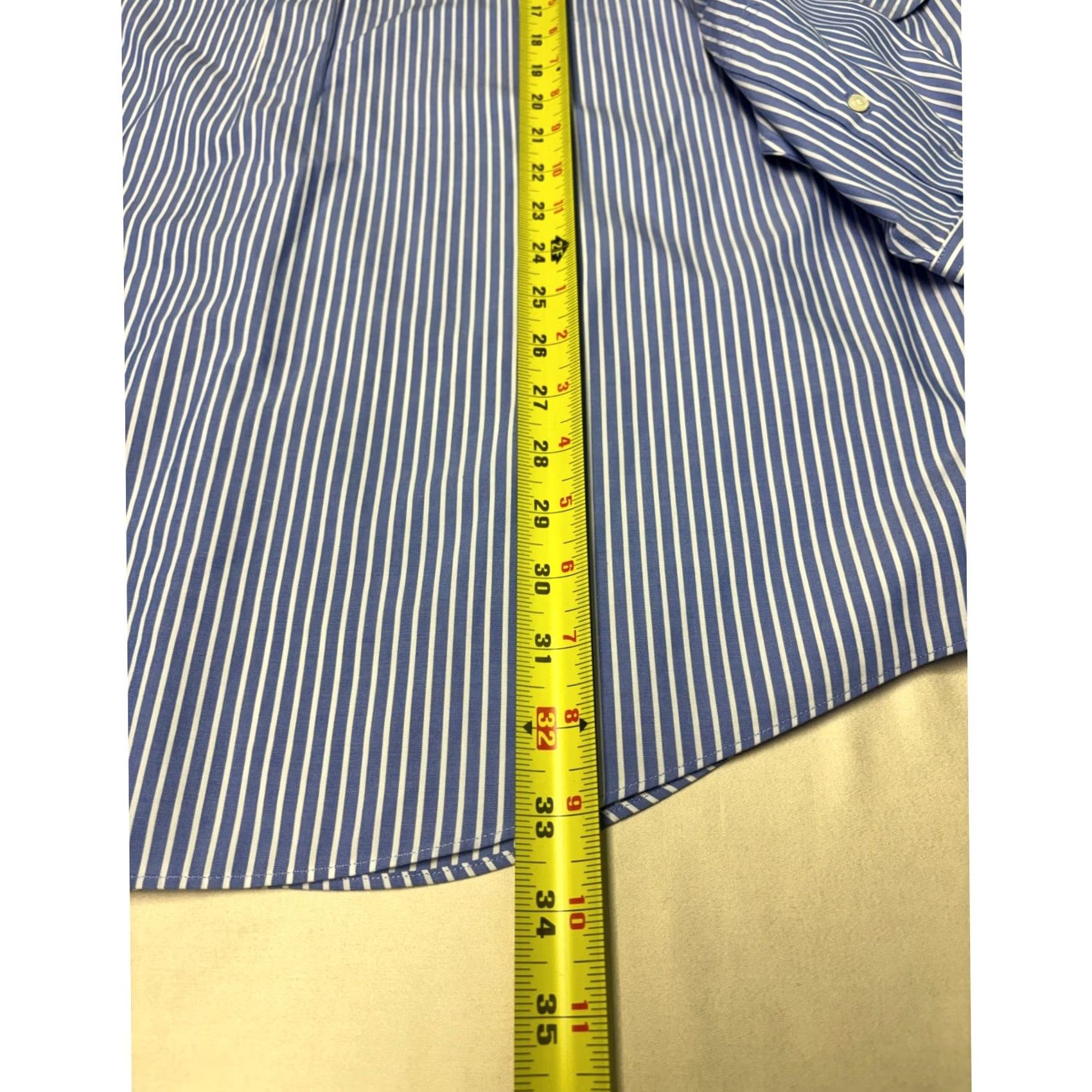 Brooks Brothers Brooks Brothers Mens 17.5 4/5 Blue White Striped Dress Shirt - Business Casual Size US XXL / EU 58 / 5 - 6 Thumbnail