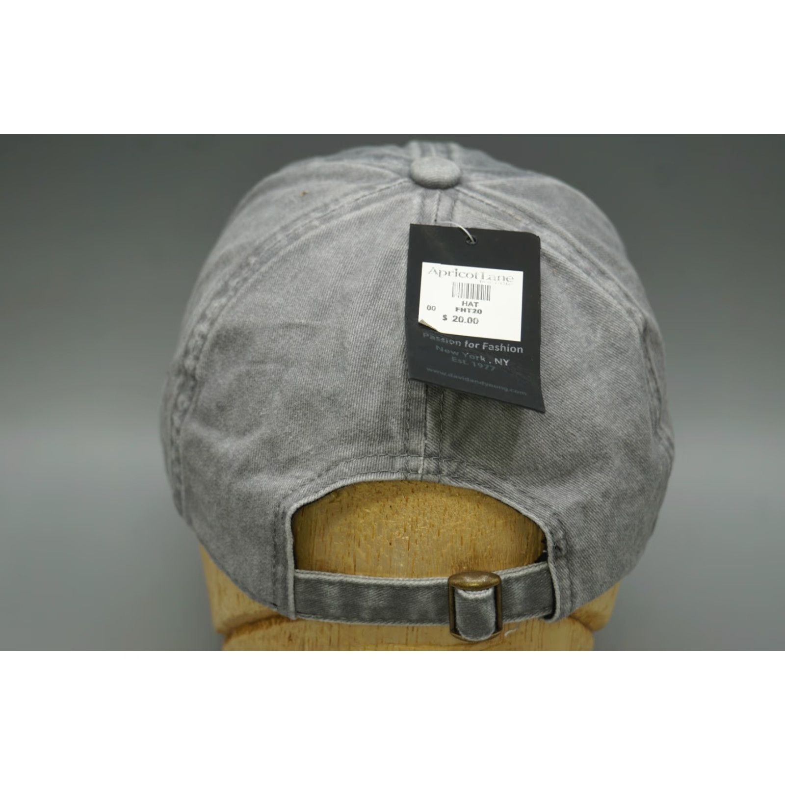 Vintage VINTAGE Apricot Lane Tailgate Club Washed Gray Cotton Baseball Cap Adjustable Hat Size ONE SIZE - 3 Thumbnail