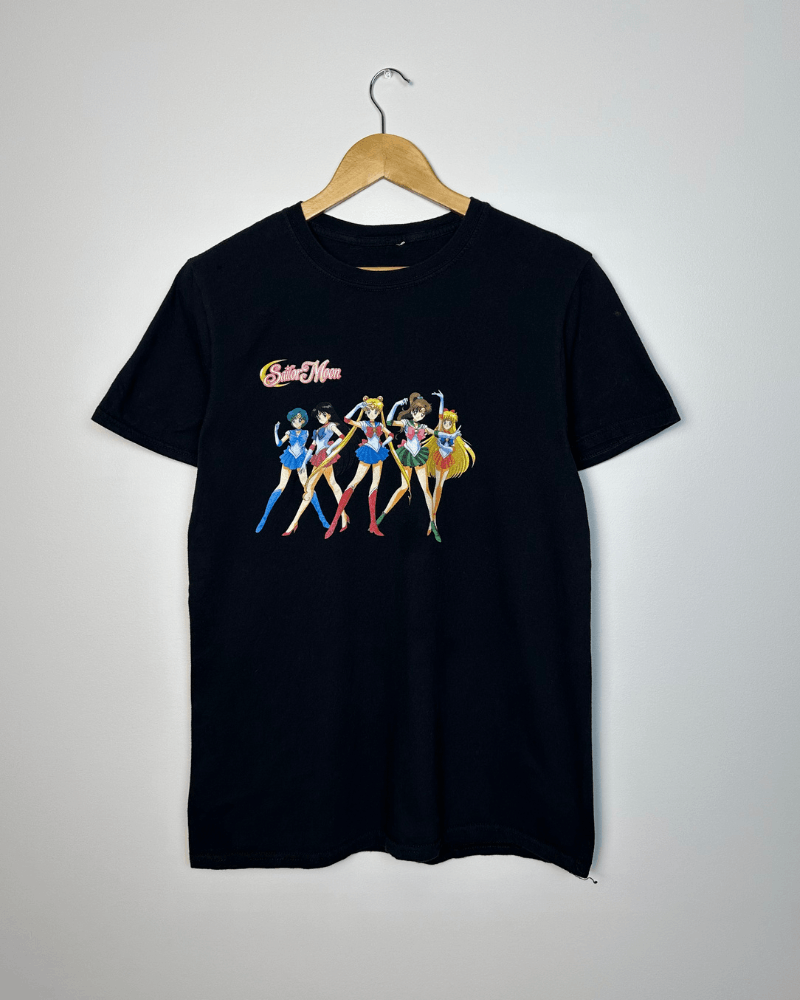 Anime Vintage Sailor Moon Anime Black T-Shirt - Size Medium Size US M / EU 48-50 / 2 - 3 Thumbnail