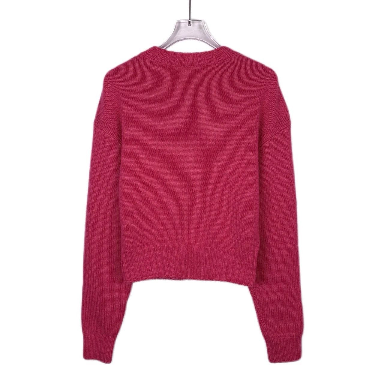 Chanel Chanel Knitwear Pink Logo Beaded Cashmere Sweater (Size XS) Size XS / US 0-2 / IT 36-38 - 8 Thumbnail
