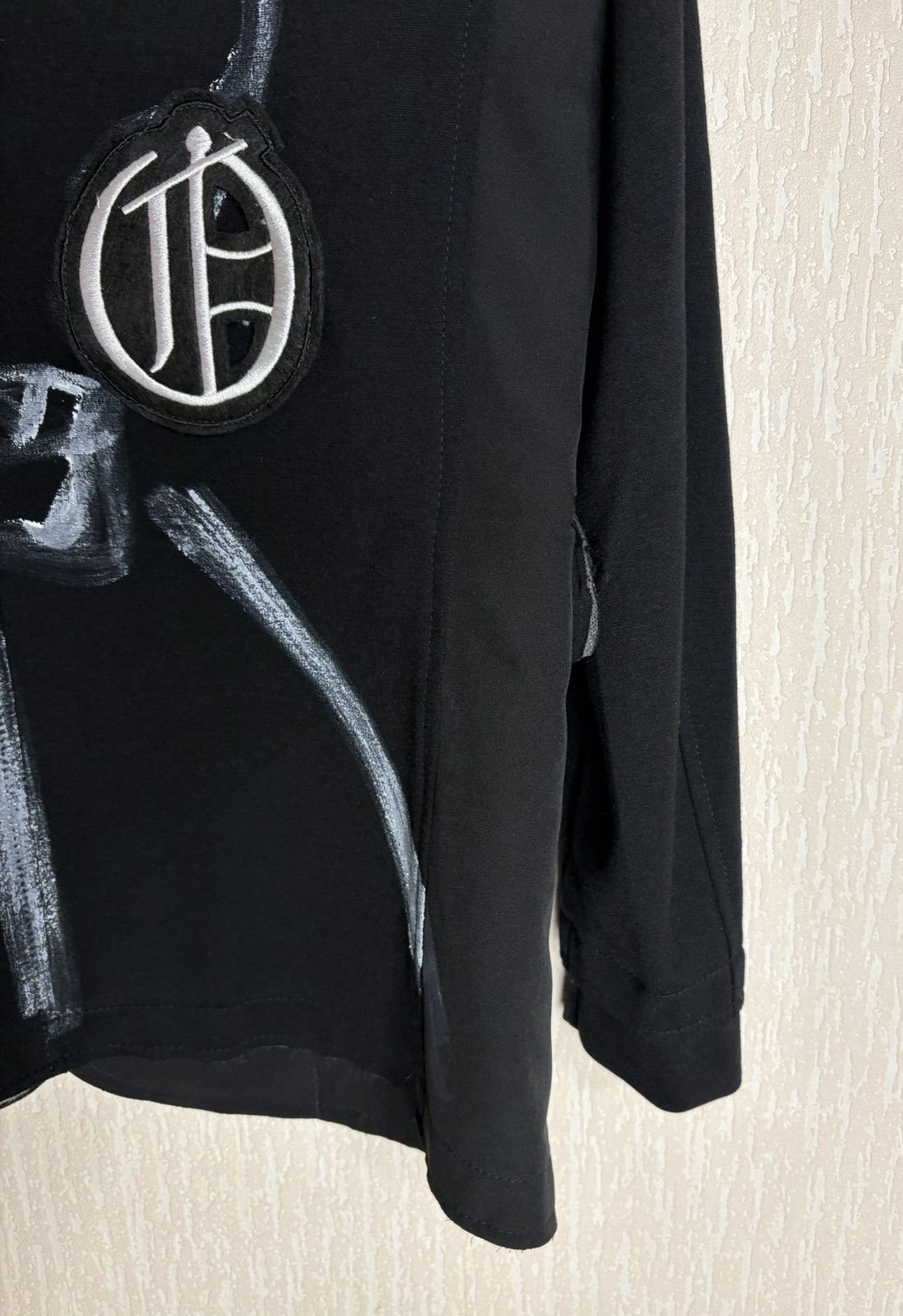 Other KMH Concept Avant-Garde Black Blazer Skull Hand Painted Size 50S - 9 Thumbnail