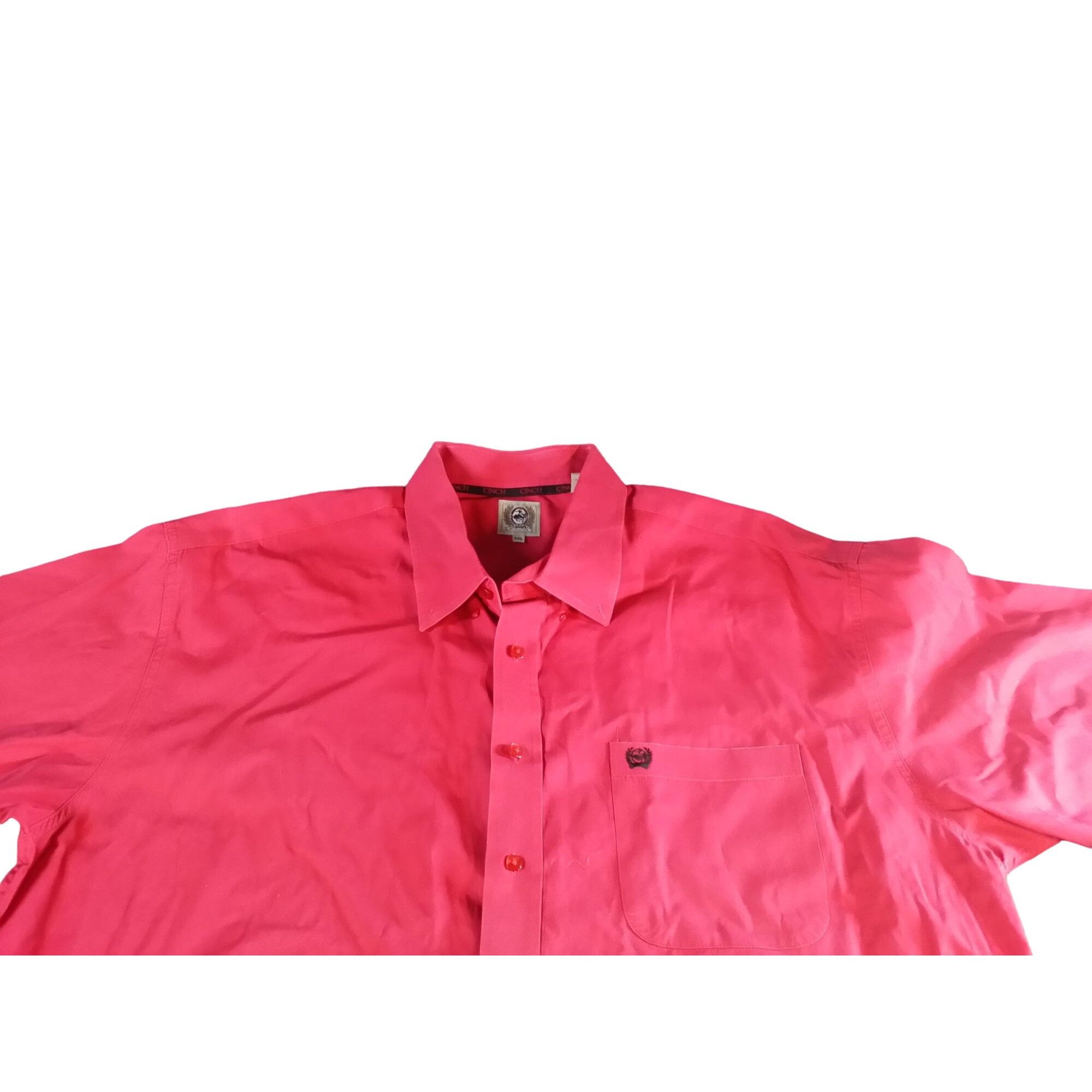 CINCH Cinch Button Up Shirt Men Sz XXL Red Short Sleeve Cowboy Wes Size US XXL / EU 58 / 5 - 3 Thumbnail