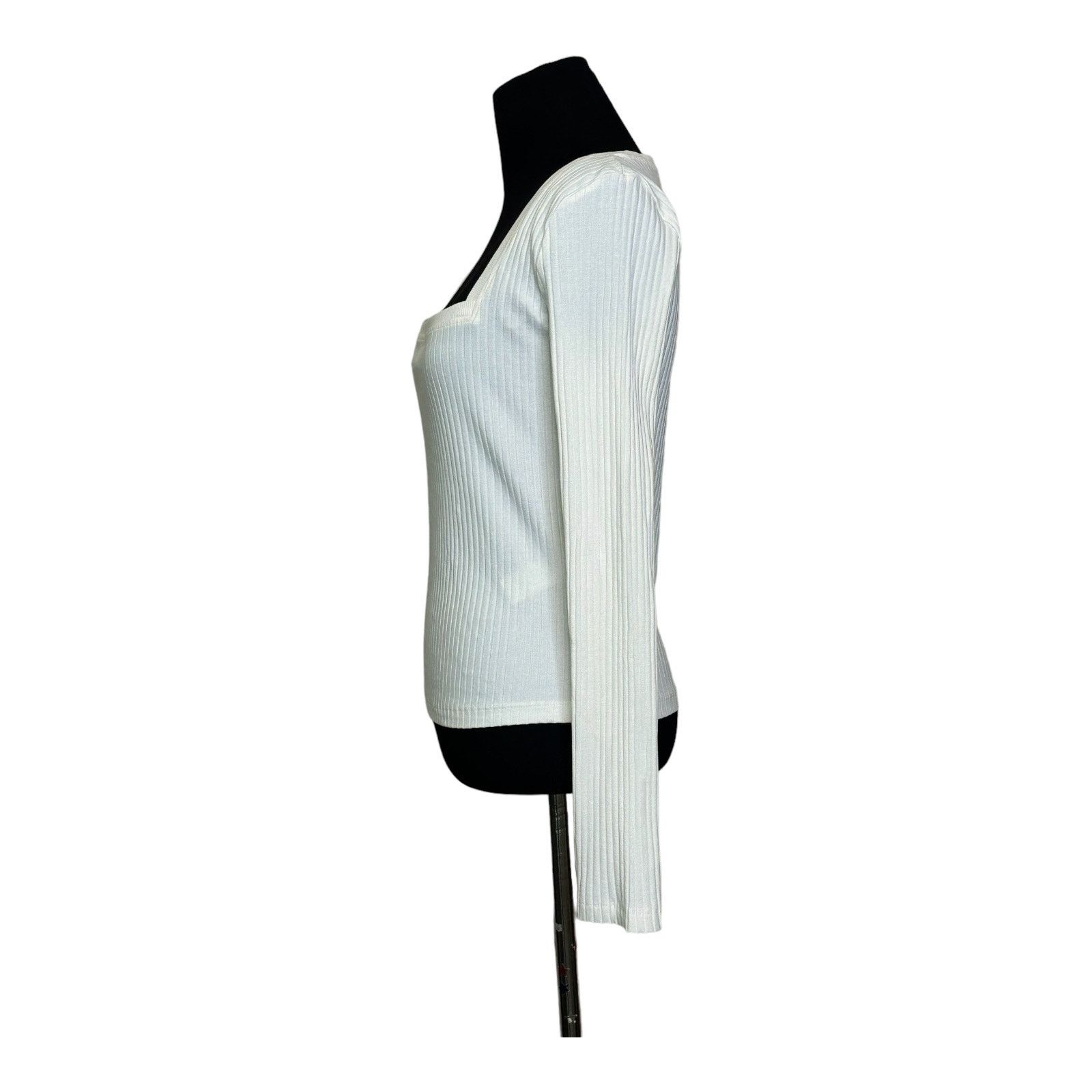 Zara ZARA creamy white long sleeves square neck sweater size M Size M / US 6-8 / IT 42-44 - 7 Thumbnail