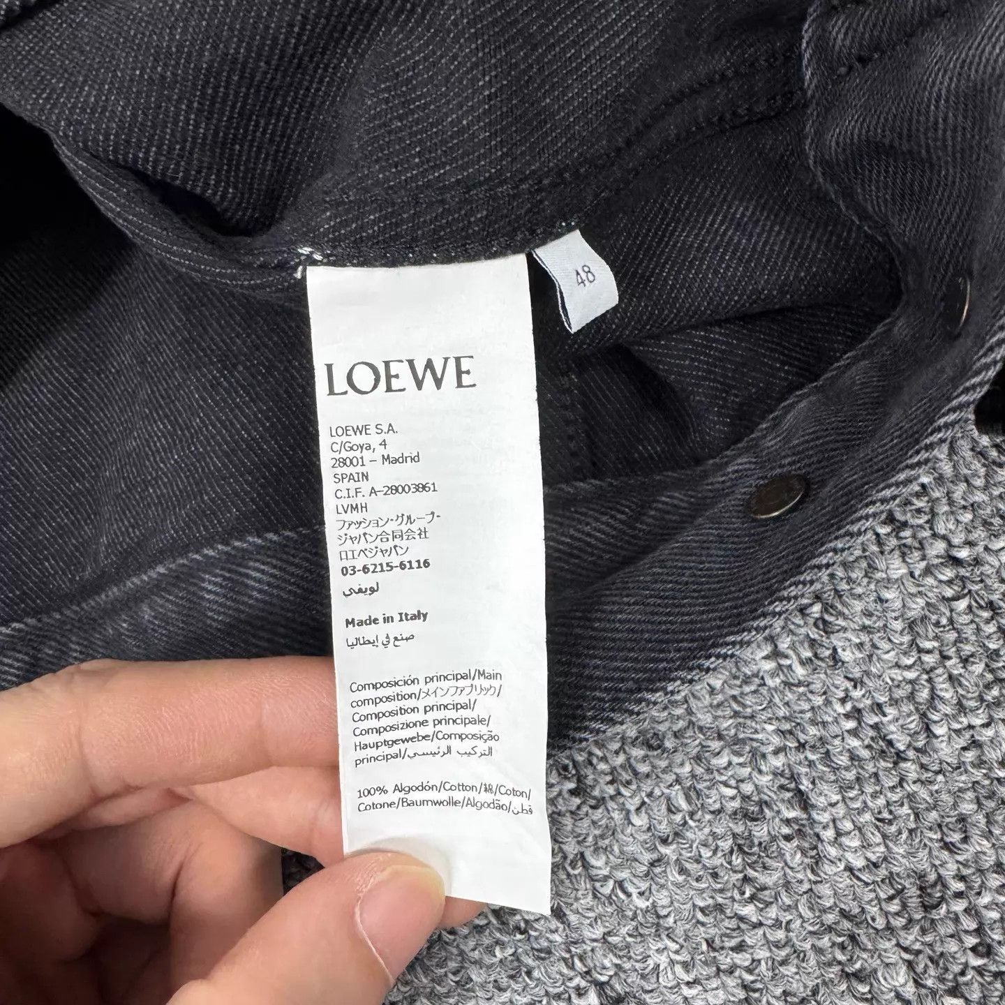 Loewe Loewe Washed Denim Jacket Square Embroidered Logo 48 Size US M / EU 48-50 / 2 - 7 Thumbnail