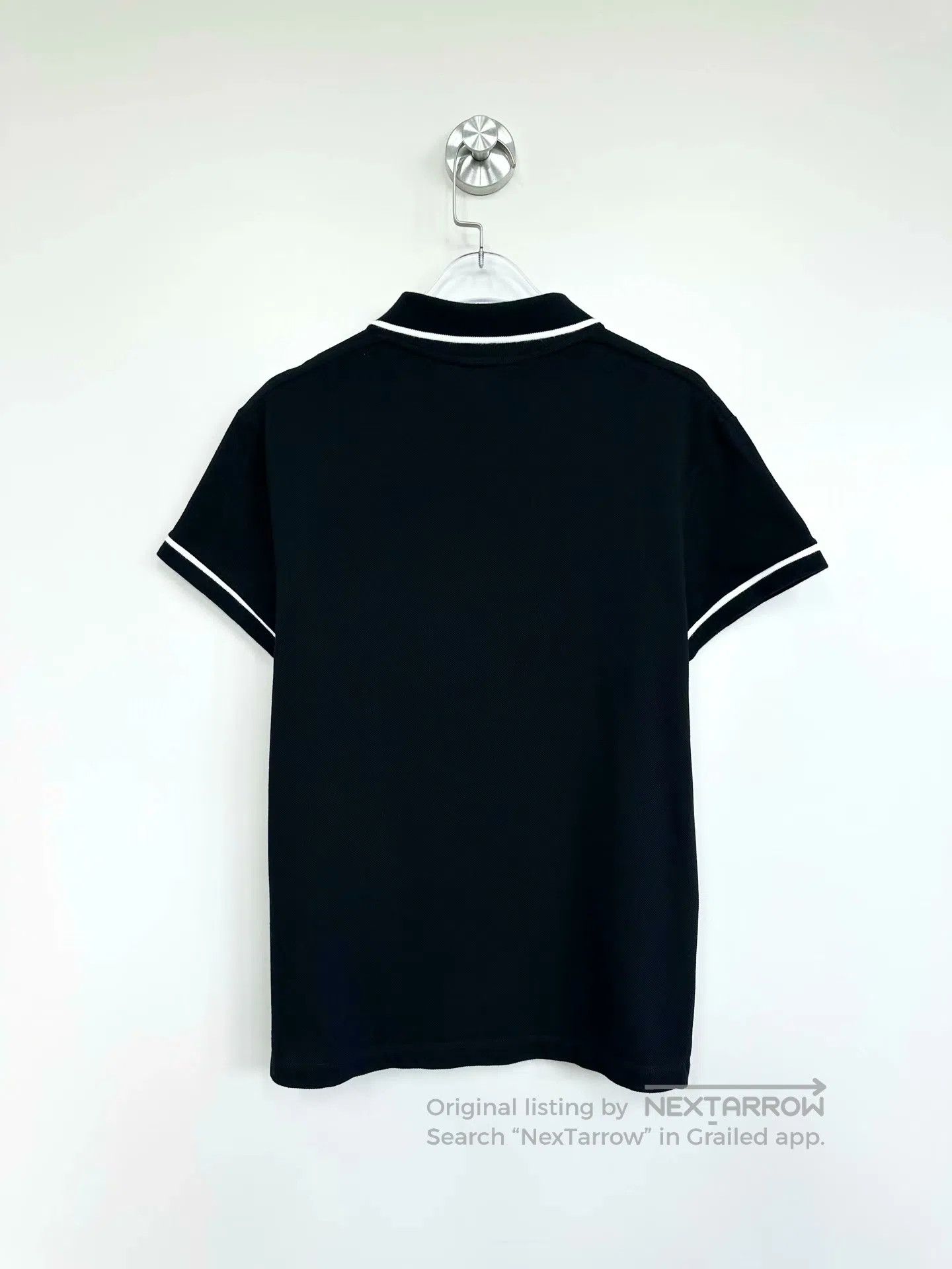 Celine CELINE Black embroidered Triumph Arch logo short-sleeve po Size US XS / EU 42 / 0 - 2 Thumbnail