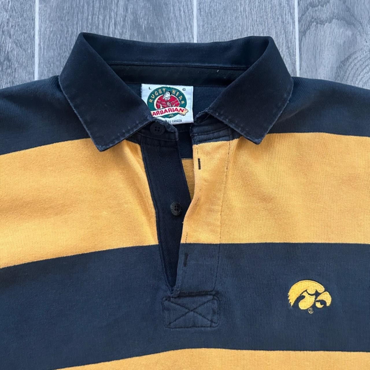 Vintage Iowa Hawkeyes Rugby Long Sleeve Shirt Size US L / EU 52-54 / 3 - 2 Thumbnail