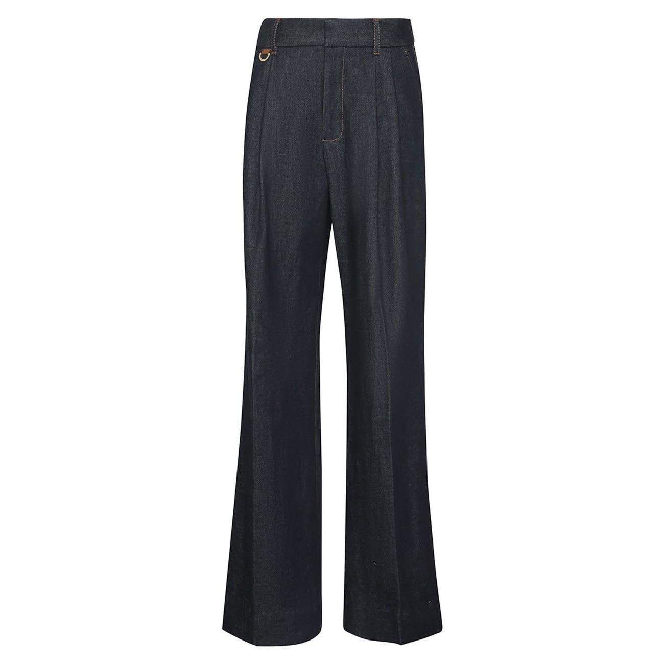 Zimmermann oc11z0925 Illustration Pleated High-Rise Wide-Leg Jeans Size 32" / US 10 / IT 46 - 1 Thumbnail