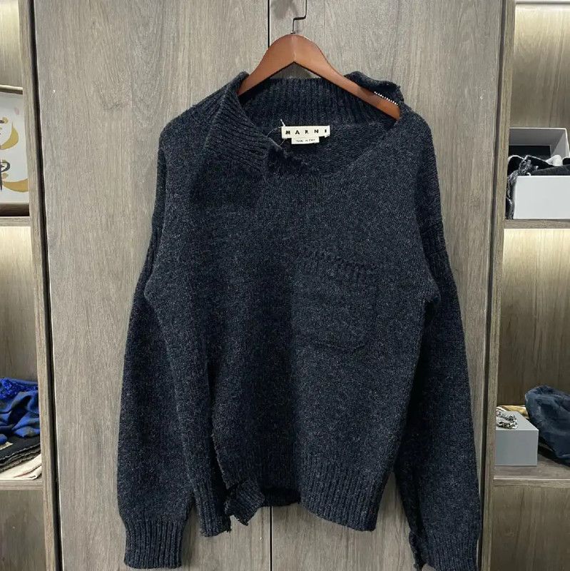 Marni Marni Black Leather Pullover Sweater 0089 Size XS / US 0-2 / IT 36-38 - 1 Thumbnail
