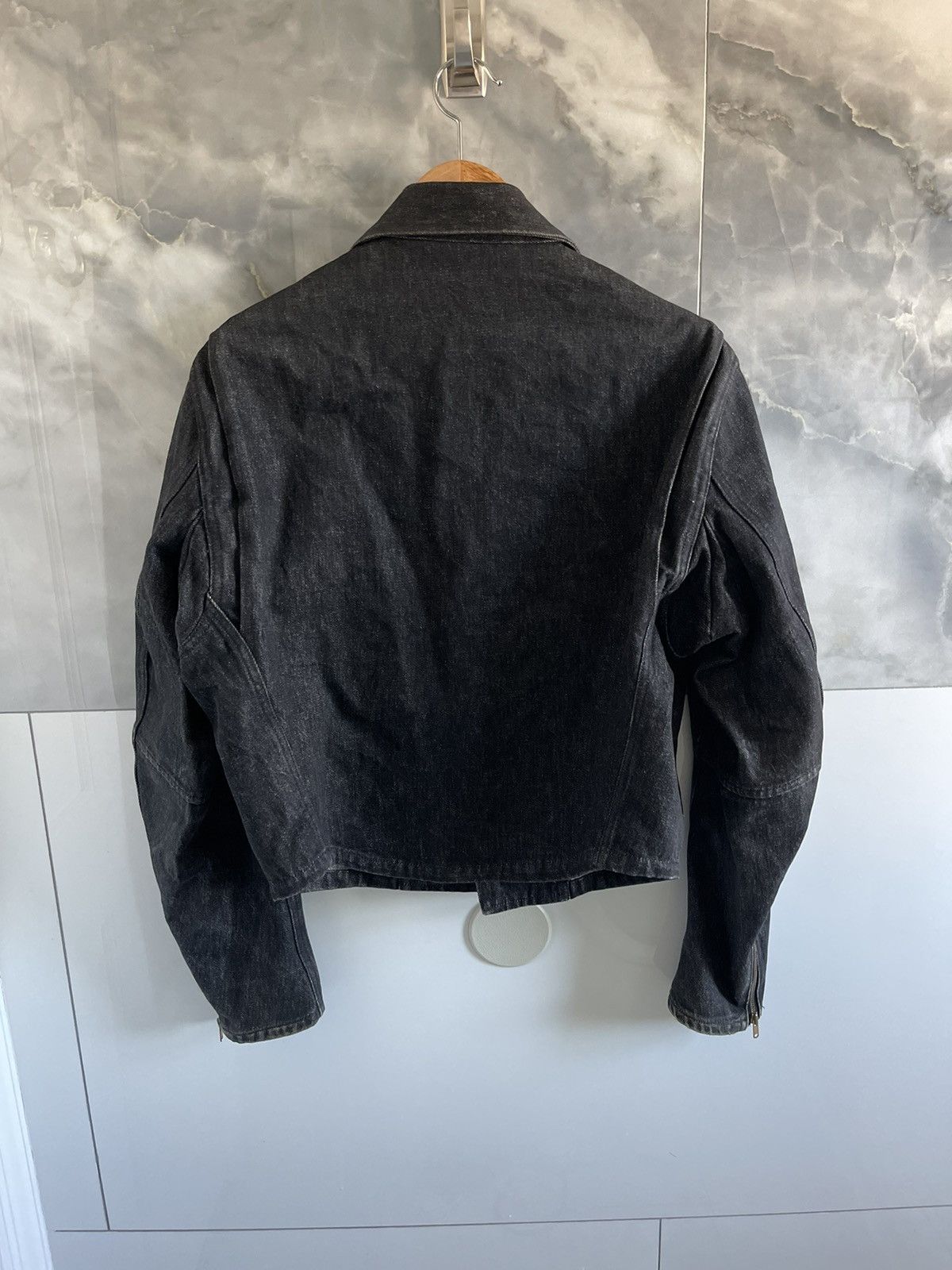 Hysteric Glamour × Japanese Brand HYSTERIC GLAMOUR CROPPED ASYMMETRICAL DENIM JACKET Size US S / EU 44-46 / 1 - 3 Thumbnail