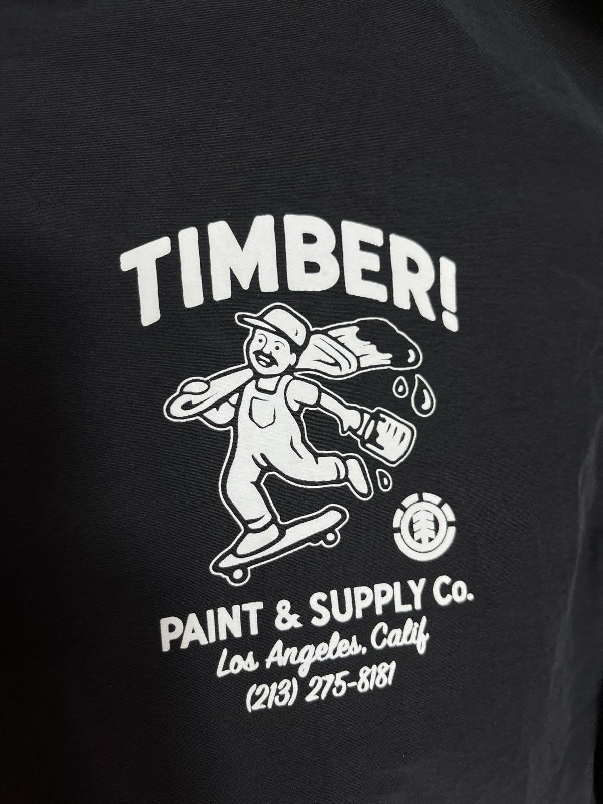 Element ELEMENT × TIMBER! SPILT PAINT MENS JACKET BLACK ZIP Size US L / EU 52-54 / 3 - 4 Thumbnail