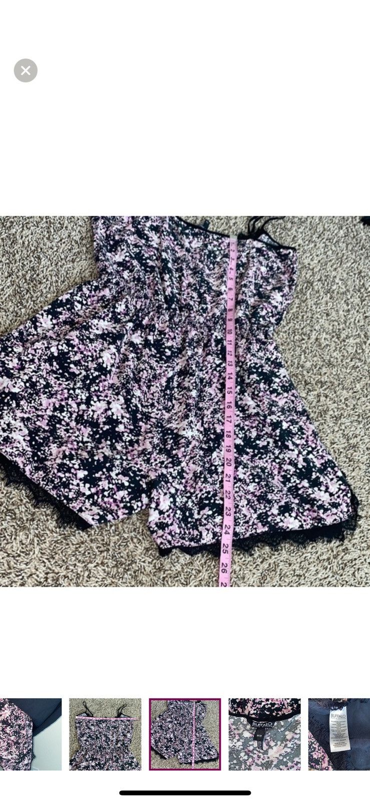 Buffalo David Bitton Buffalo David button medium gossamer lace trim romper Size 30" / US 8 / IT 44 - 5 Thumbnail