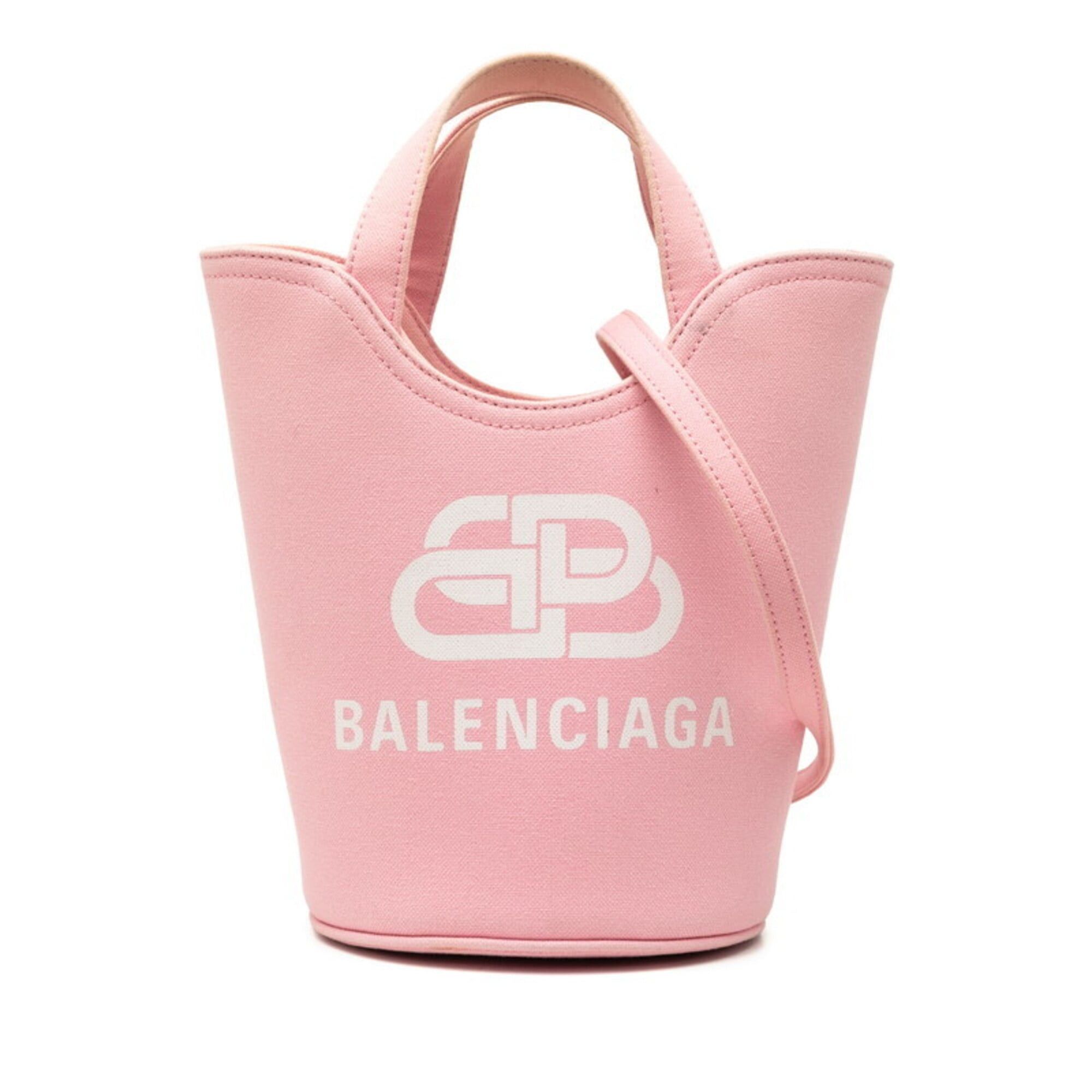 Balenciaga Balenciaga Wave XS Handbag Shoulder Bag Bucket 2WAY 619979 Pink Canvas Women's BALENCIAGA Size ONE SIZE - 1 Thumbnail