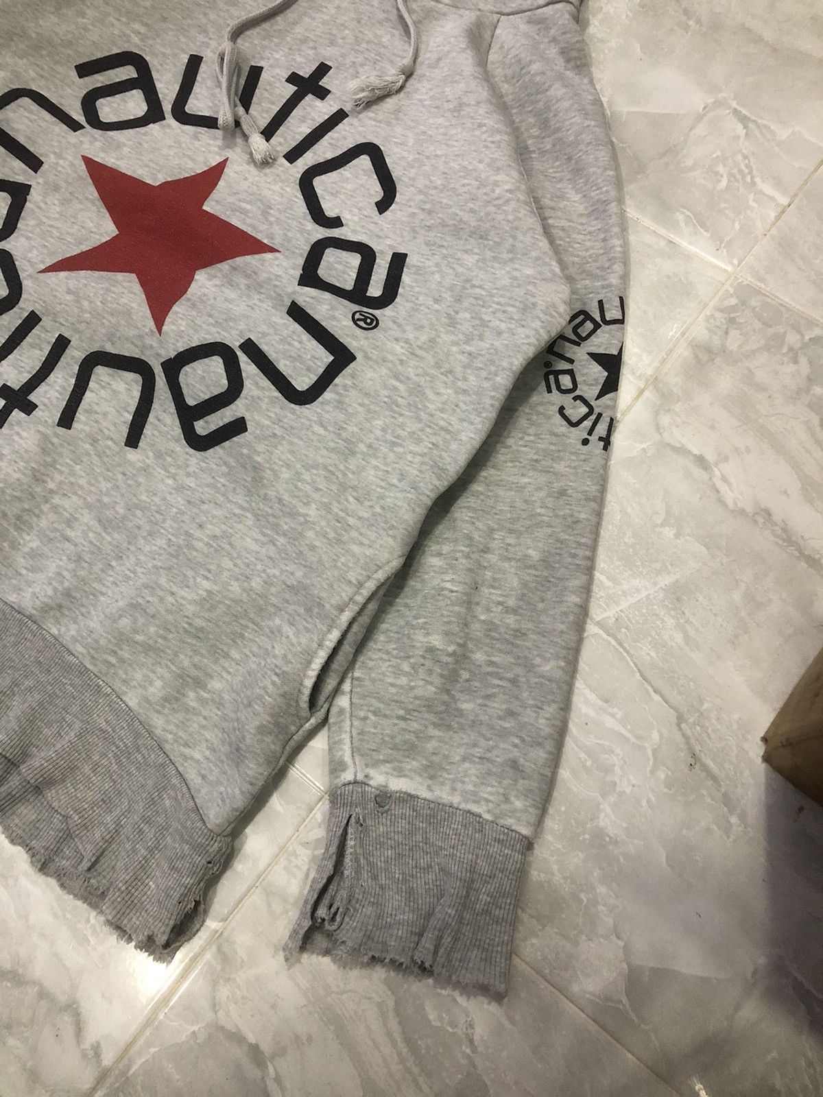 Nautica × Vintage Vintage nautica spell-out logo distressed hoodie Size US S / EU 44-46 / 1 - 3 Thumbnail