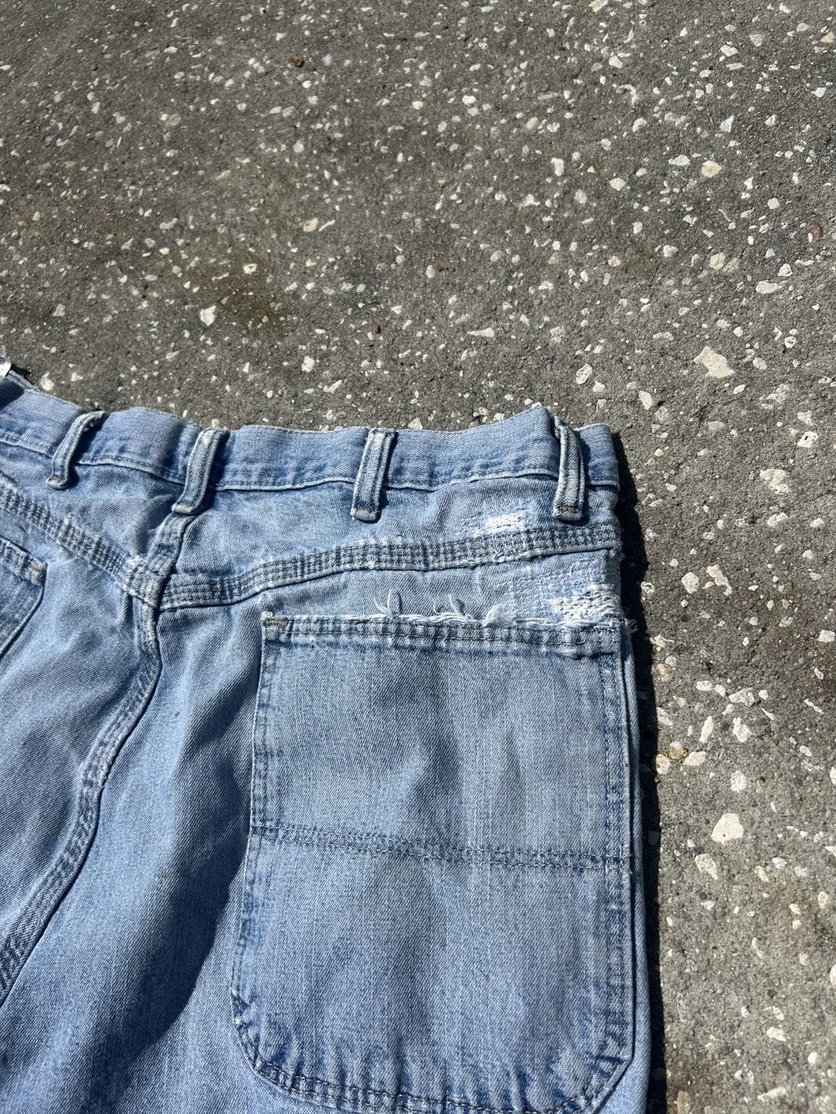 Other 1/1 Your World distressed frayed denim carpenter work shorts Size US 36 / EU 52 - 6 Thumbnail