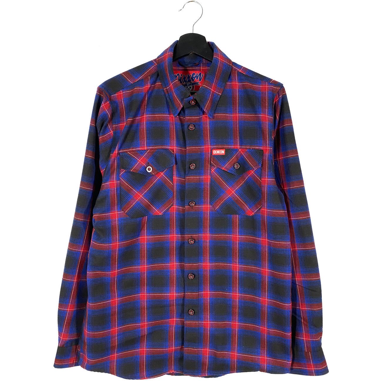 Dixxon Men's 2X Hometown Red Blue high quality Plaid Long Sleeve Button Down Flannel Shirt