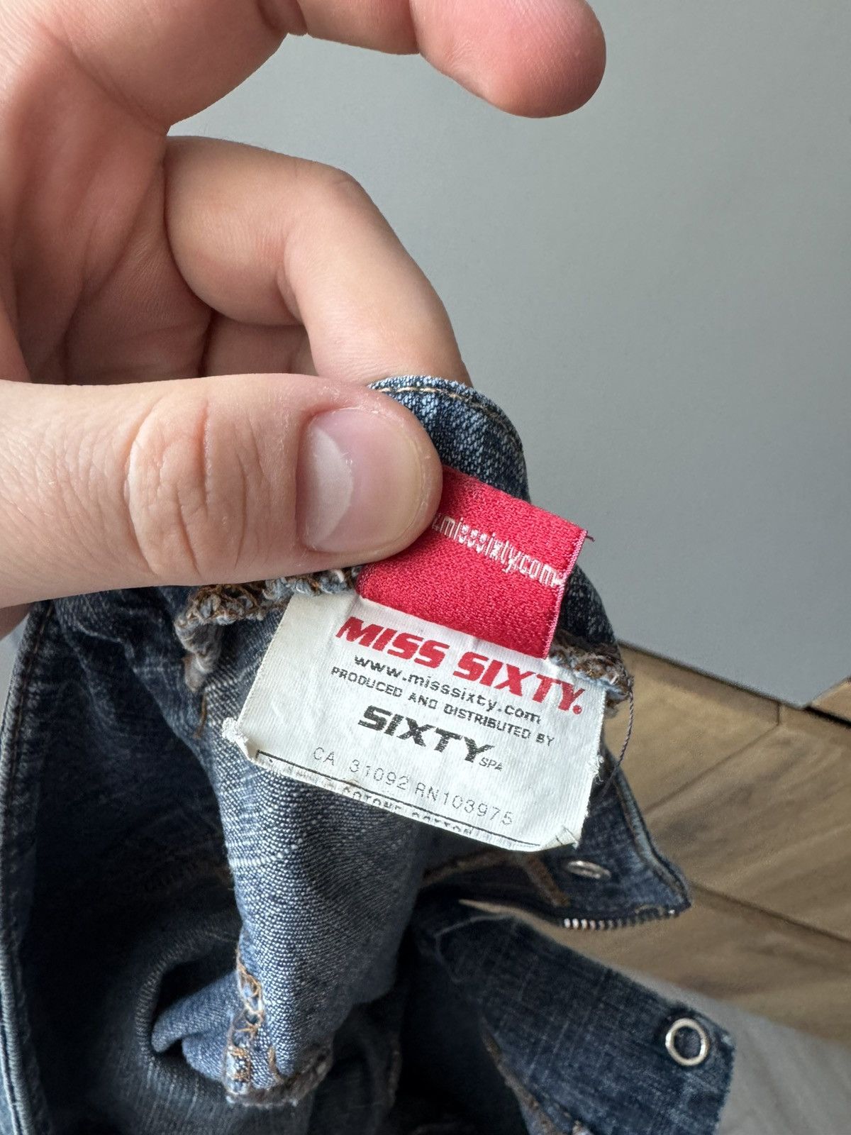 Japanese Brand 🚨Vintage Y2K Miss Sixty Flared Belt Pants Streetwear 90s Size 31" - 13 Thumbnail