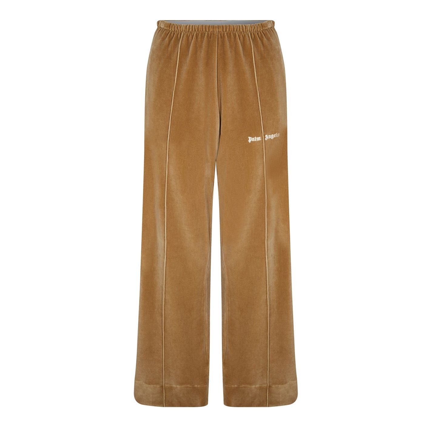 Palm Angels o1g2r1mq0325 Velvet Loose Track Pant in Brown & White Size 29" - 5 Thumbnail