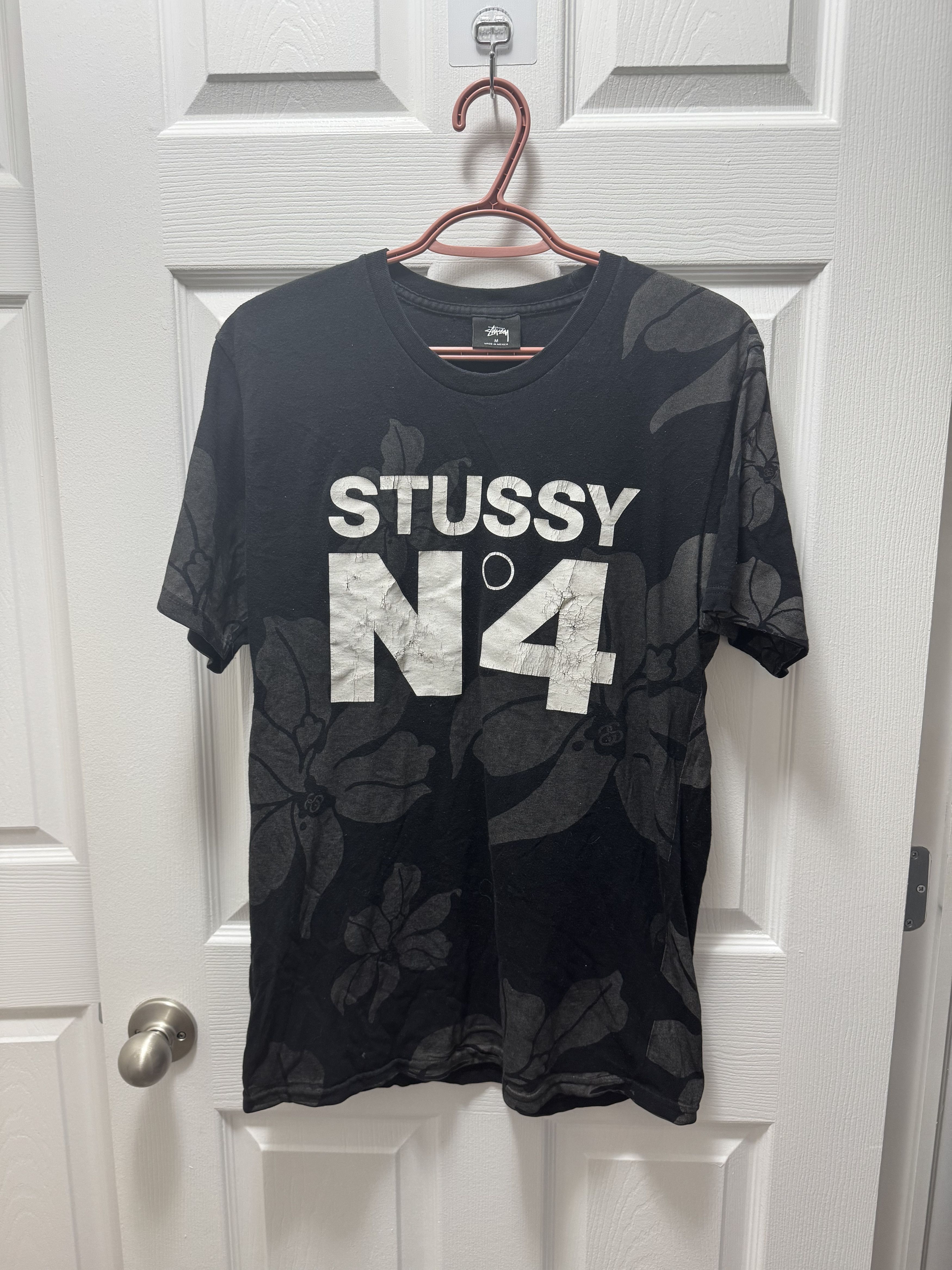Stussy × Vintage Stussy N4 Vintage Skate Shirt Flower Floral Distressed Size US M / EU 48-50 / 2 - 1 Thumbnail
