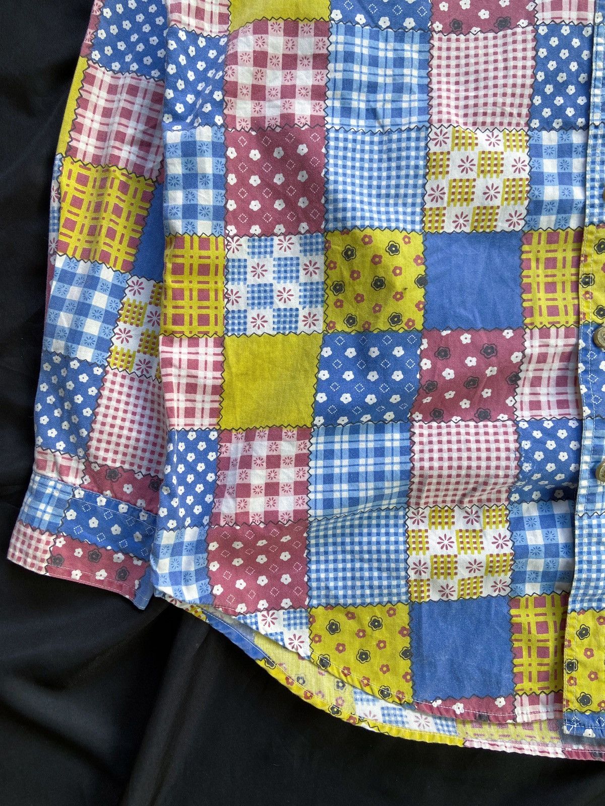 Handmade INDEPENDENT BODY & SOUL PATTERN BUTTON DOWN SHIRT Size US L / EU 52-54 / 3 - 6 Thumbnail