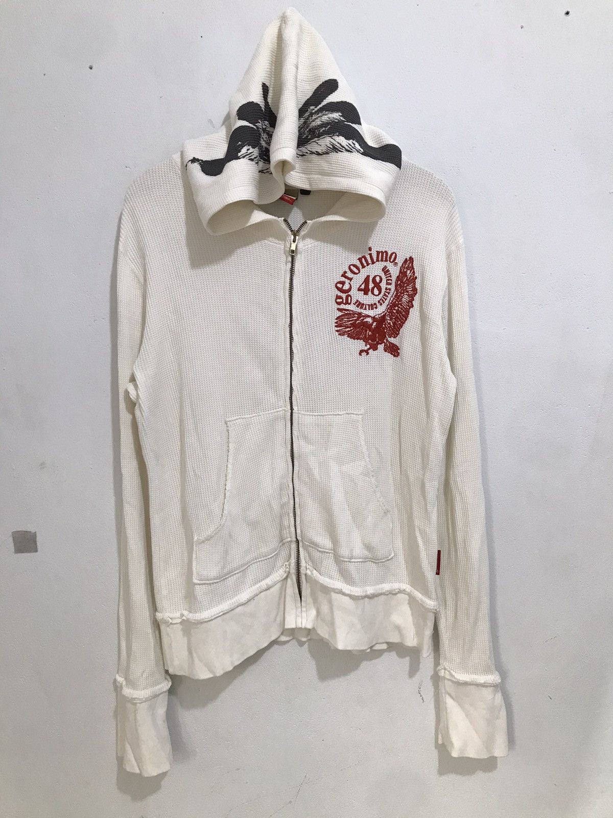 image of 20471120 x Beauty Beast Summer Hoodie Rock Japanese Geronimo in White, Men's (Size Medium)