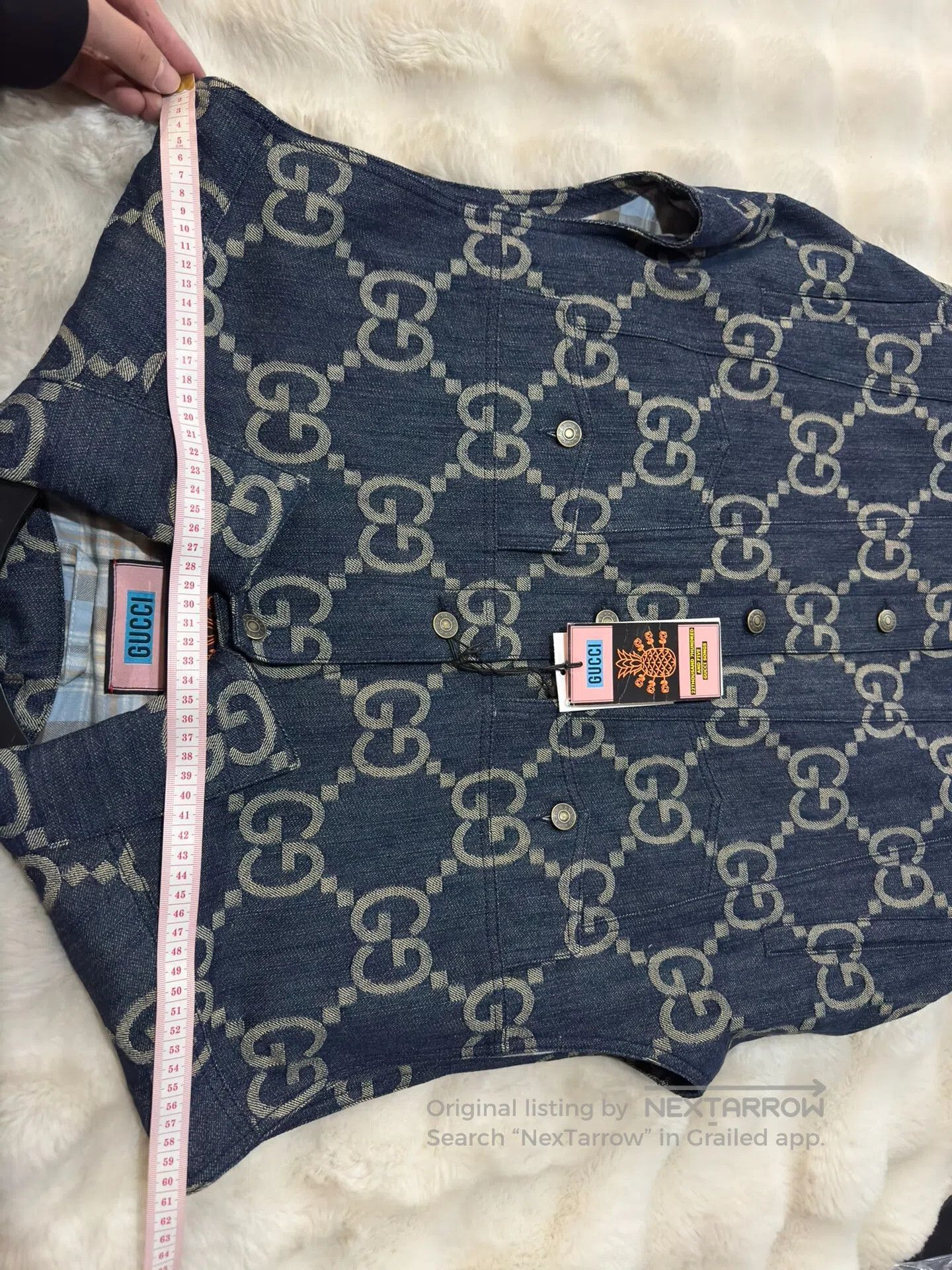 Gucci Guicci Printed Denim Vest| Size US M / EU 48-50 / 2 - 7 Thumbnail