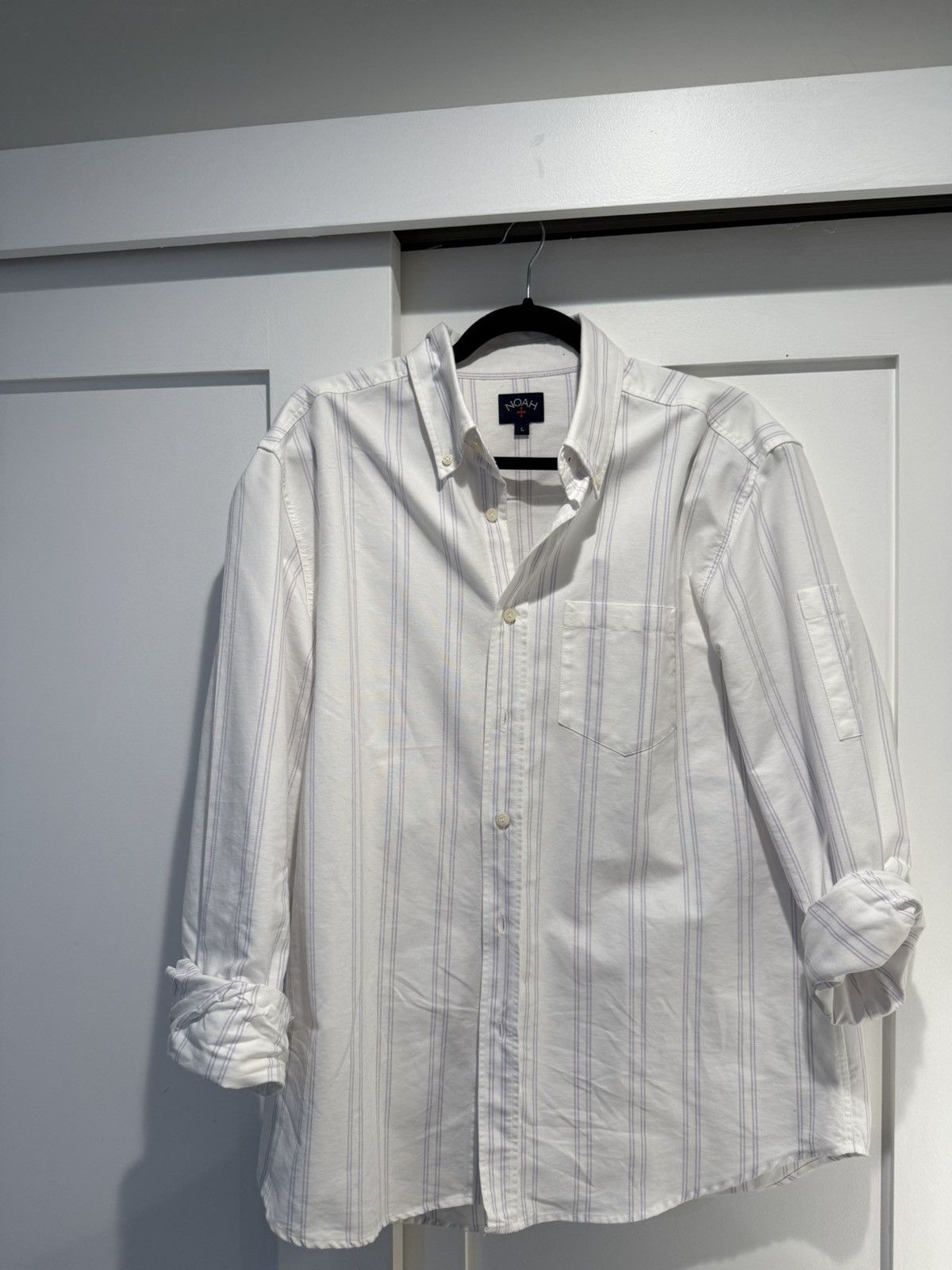 Noah Noah NY Striped Oxford Shirt Lilac | Grailed