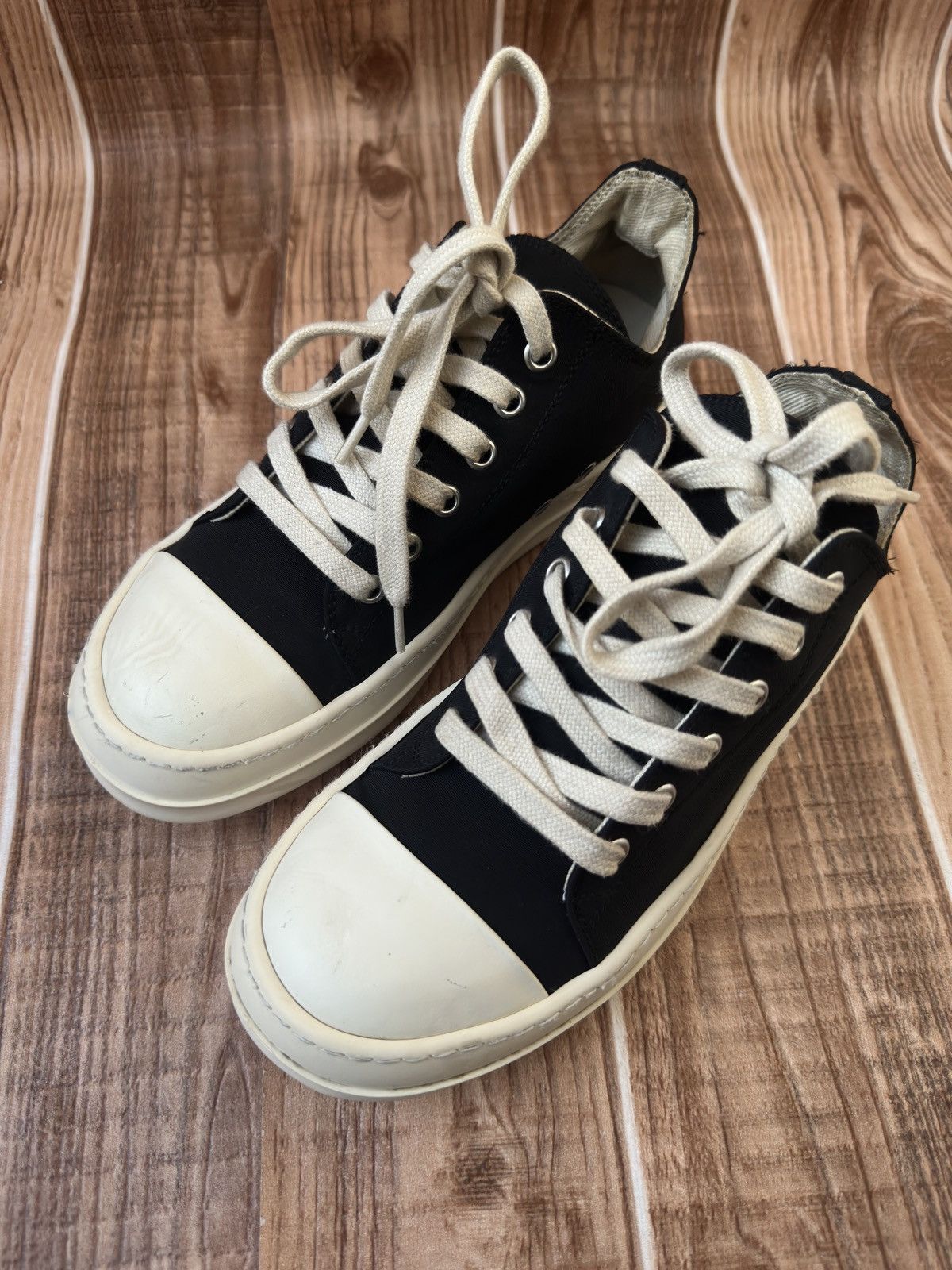 Rick Owens Rick Owens DRKSHDW Nylon Ramones Low Top Sneakers Size US 6 / IT 36 - 10 Thumbnail